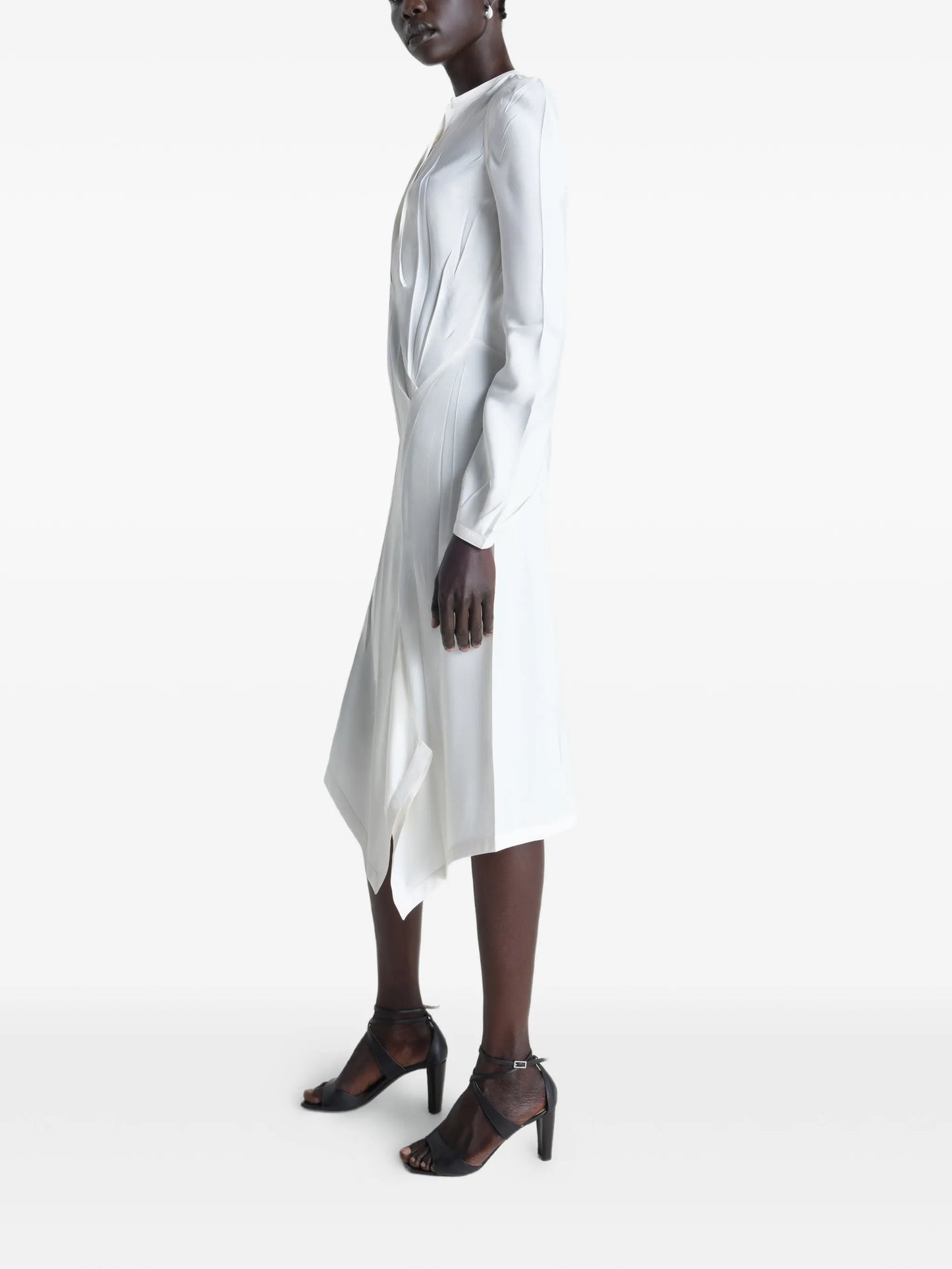 pleated bias dress