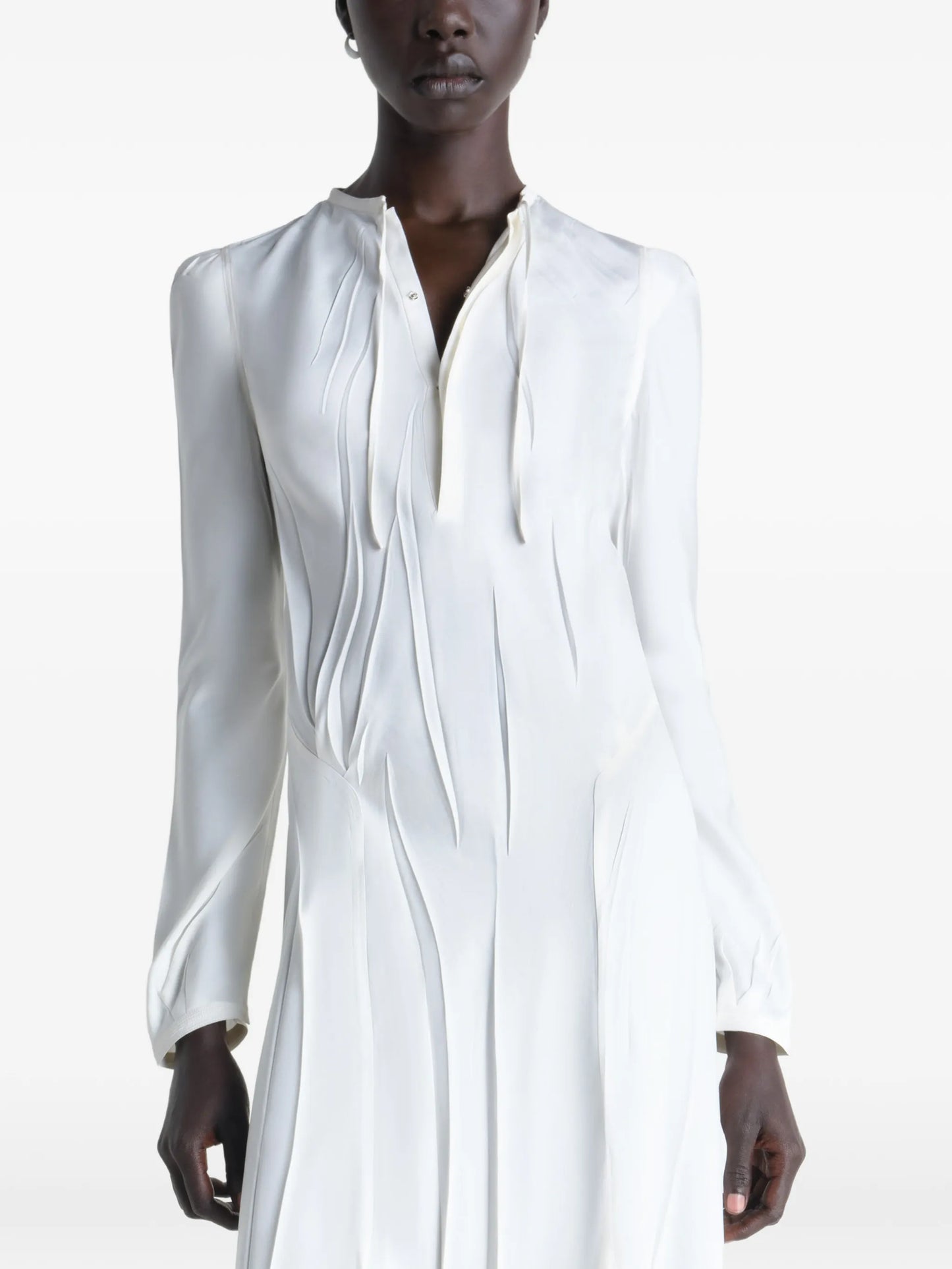 pleated bias dress