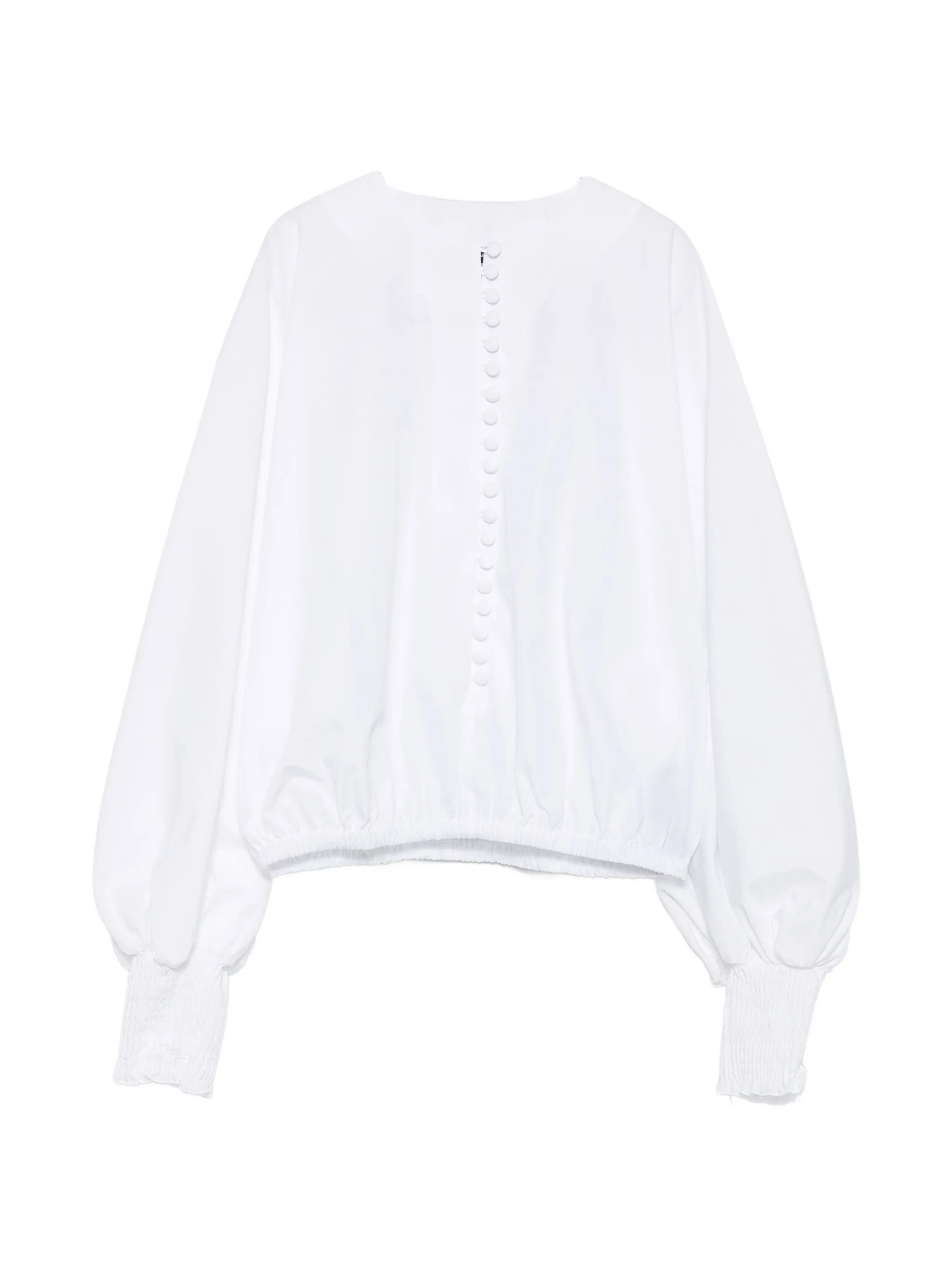 balloon-sleeve blouse