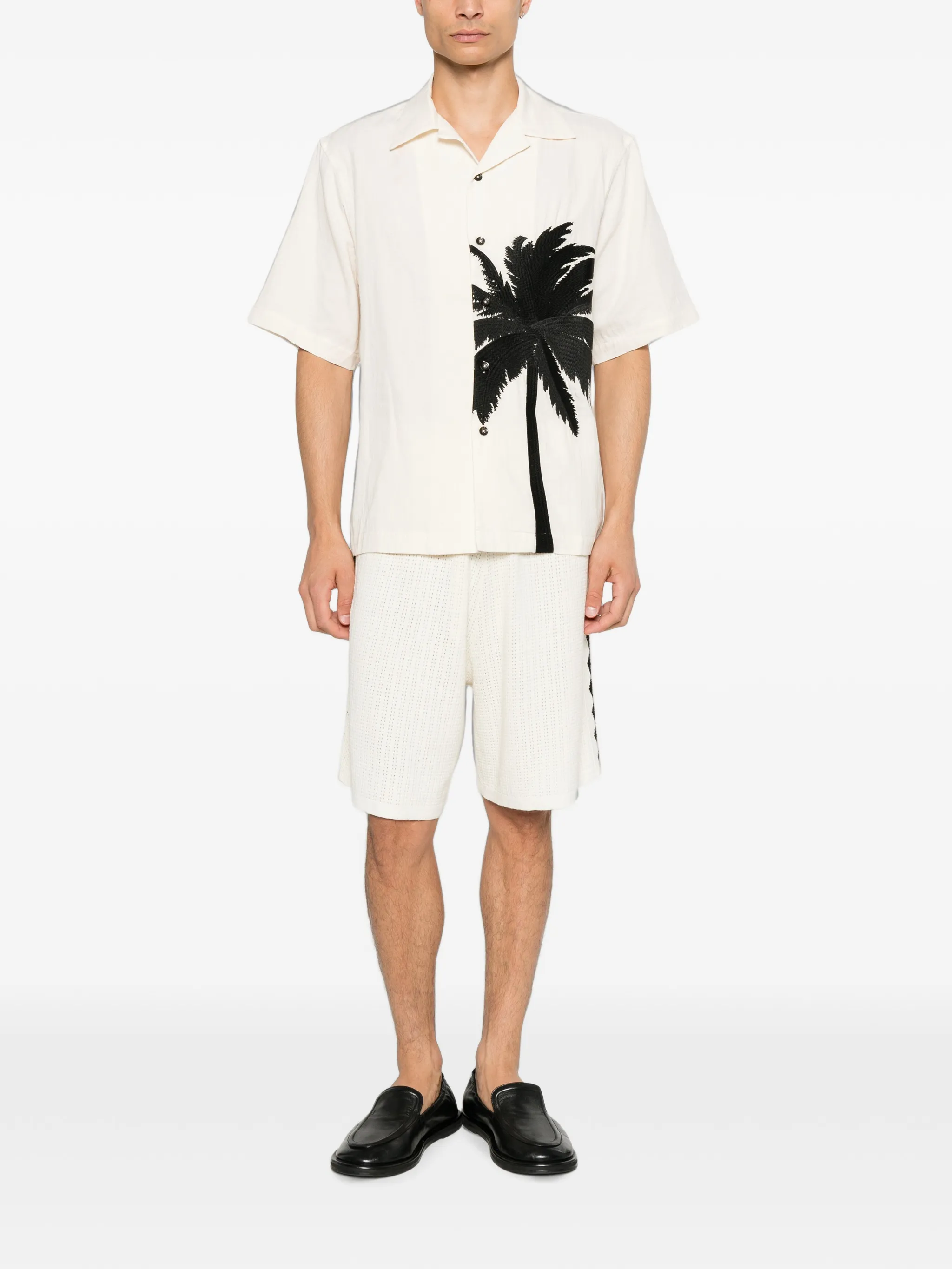 palm-embroidered shirt