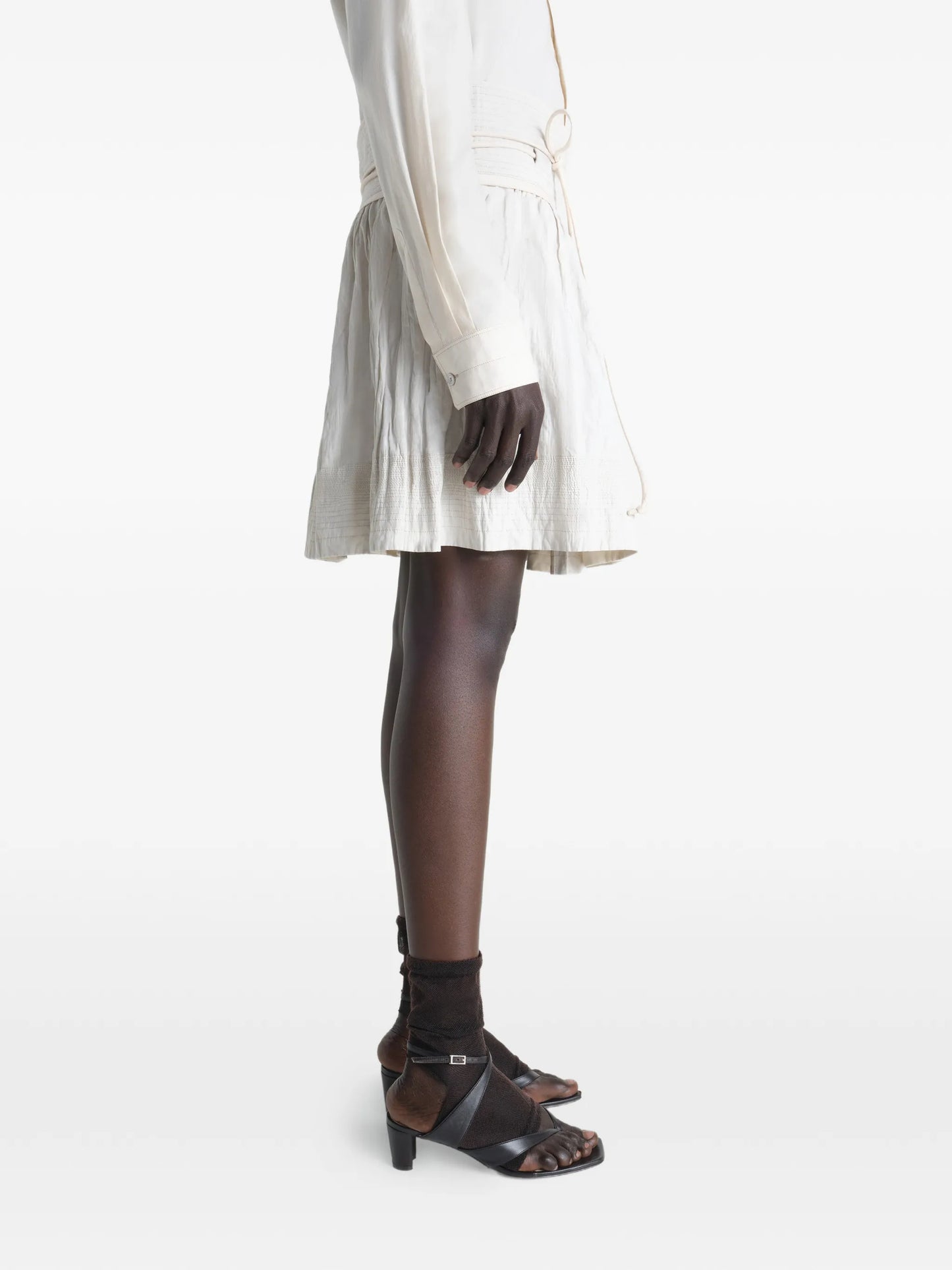 crinkled wrap skirt