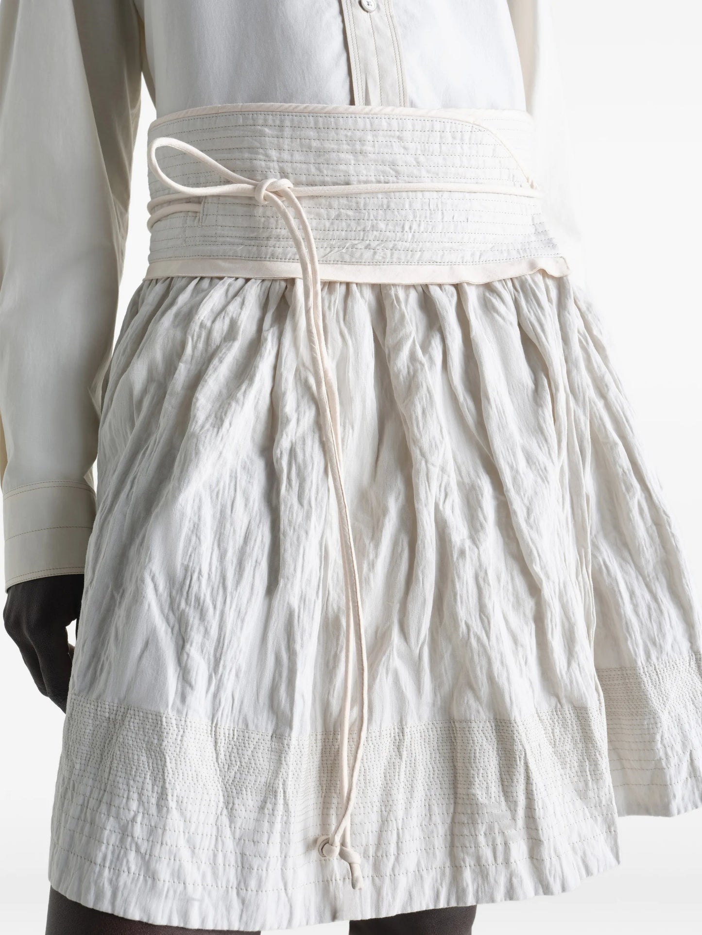 crinkled wrap skirt