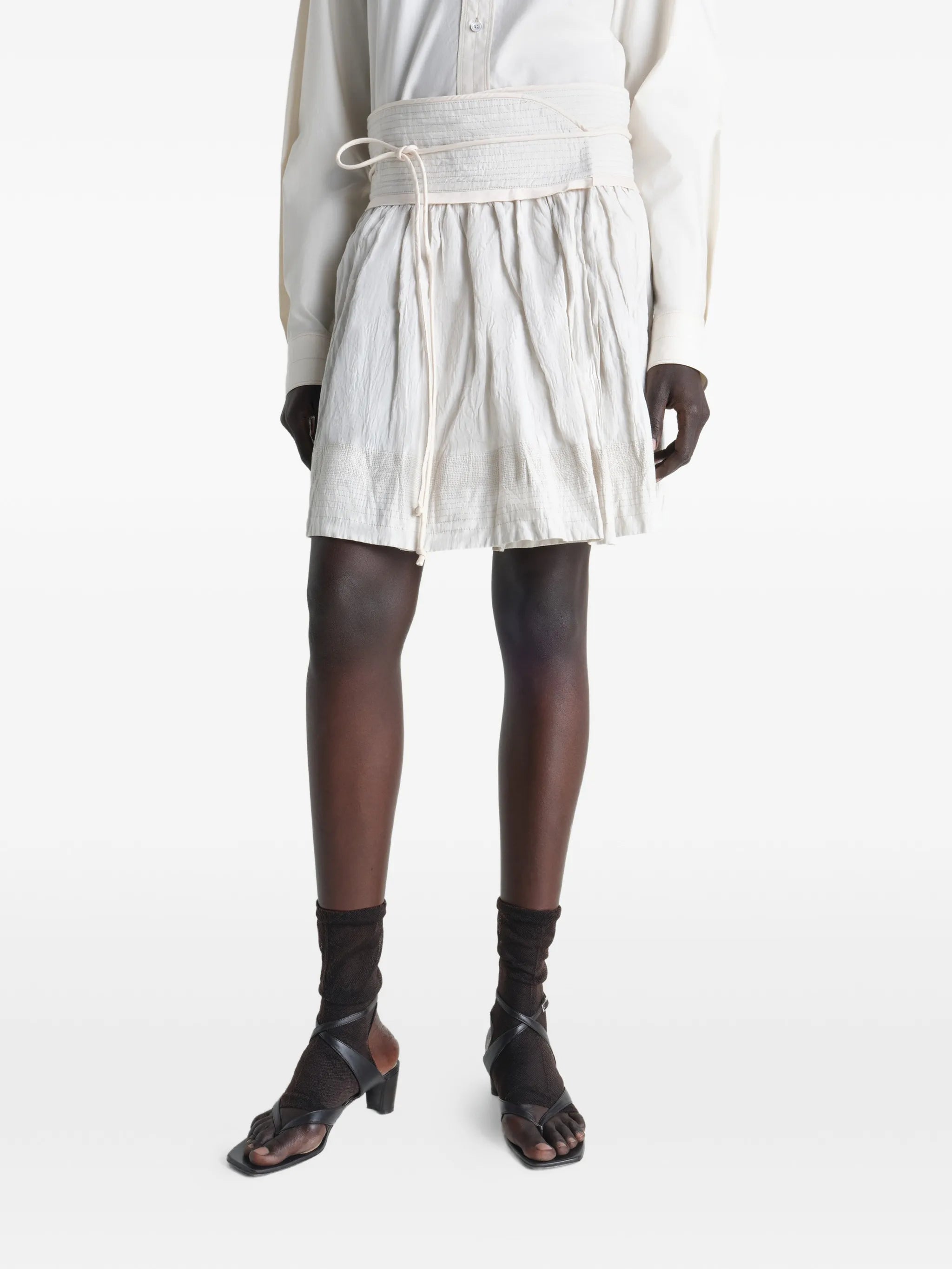 crinkled wrap skirt