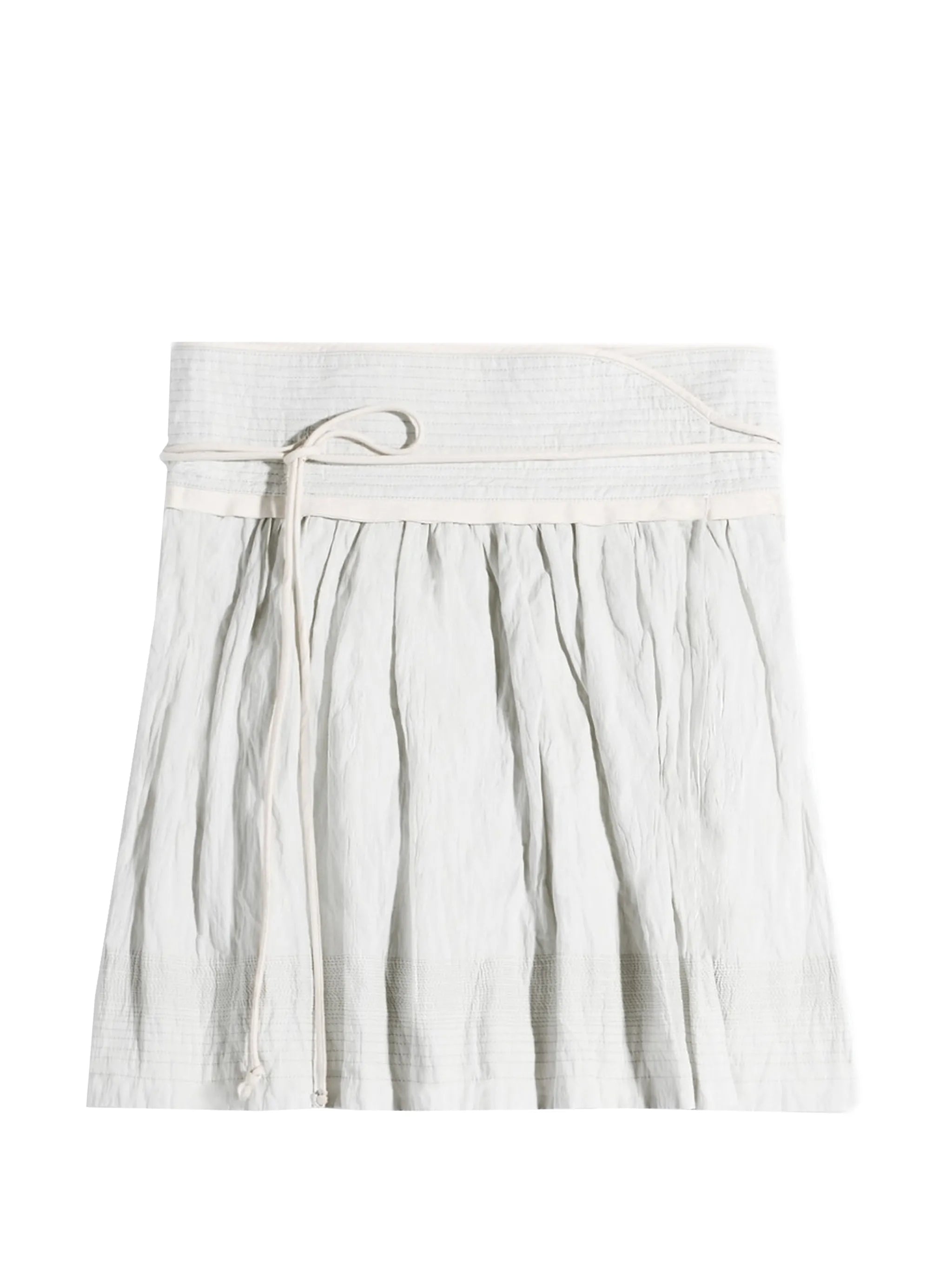 crinkled wrap skirt