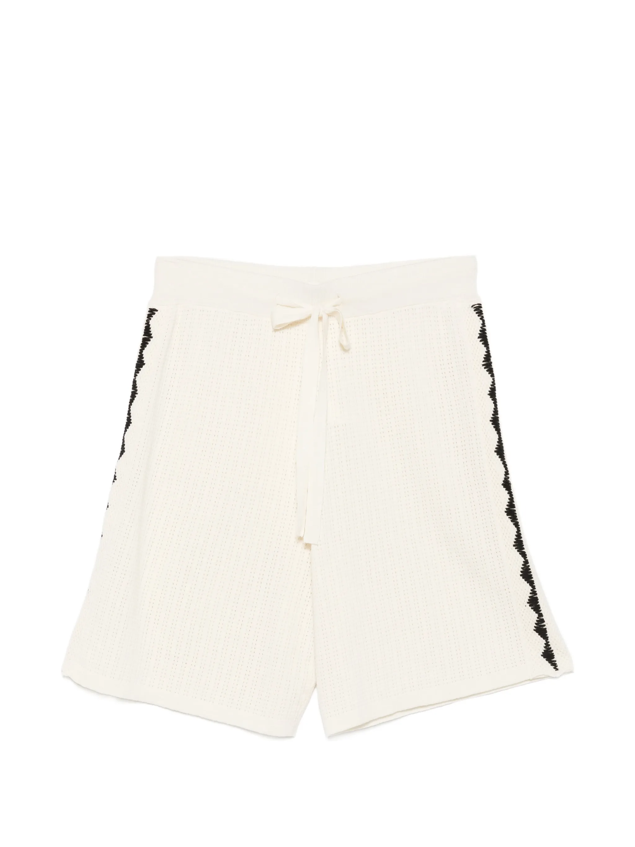 triangle-embroidered shorts
