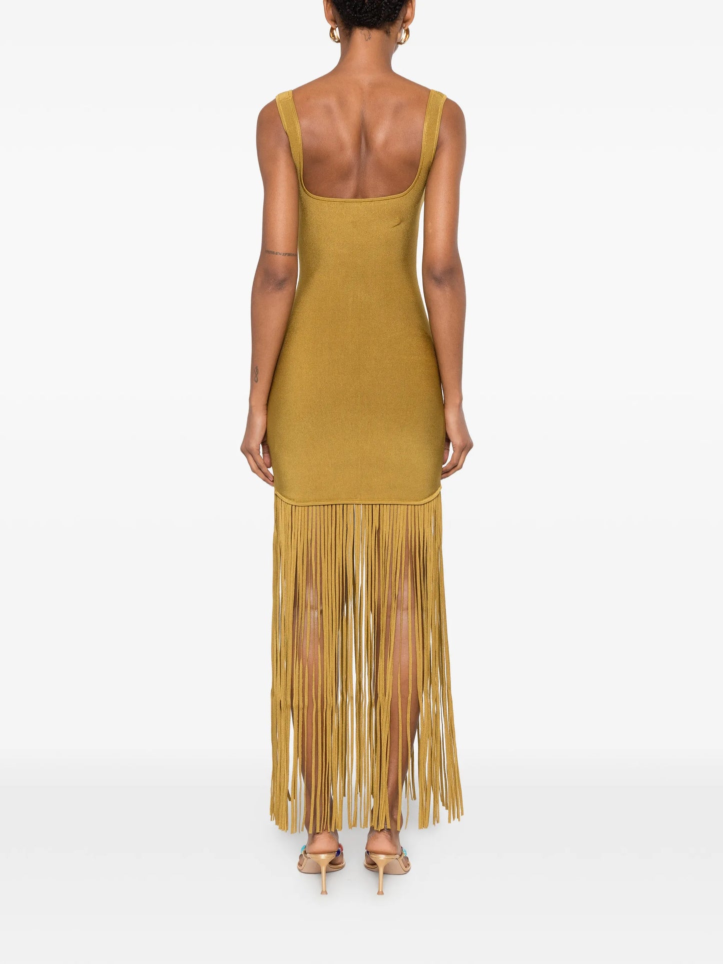 Sadler fringe-trimmed dress