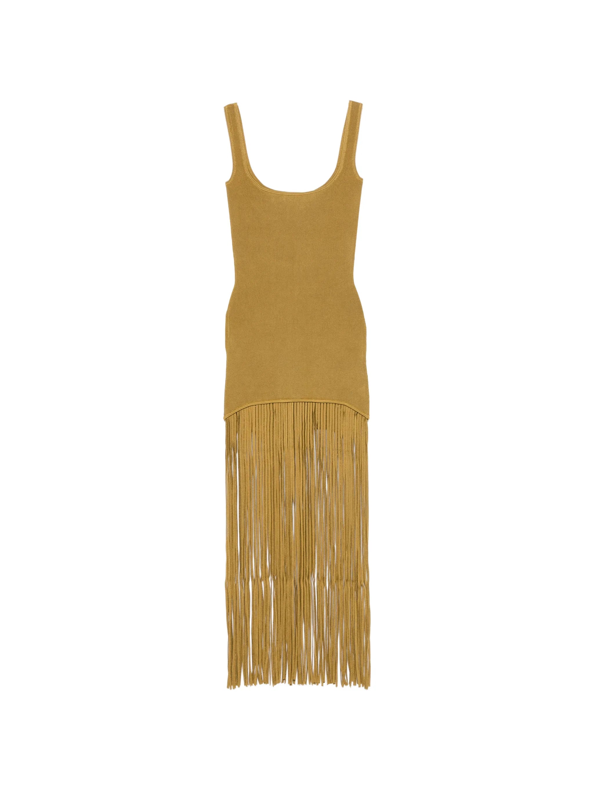Sadler fringe-trimmed dress