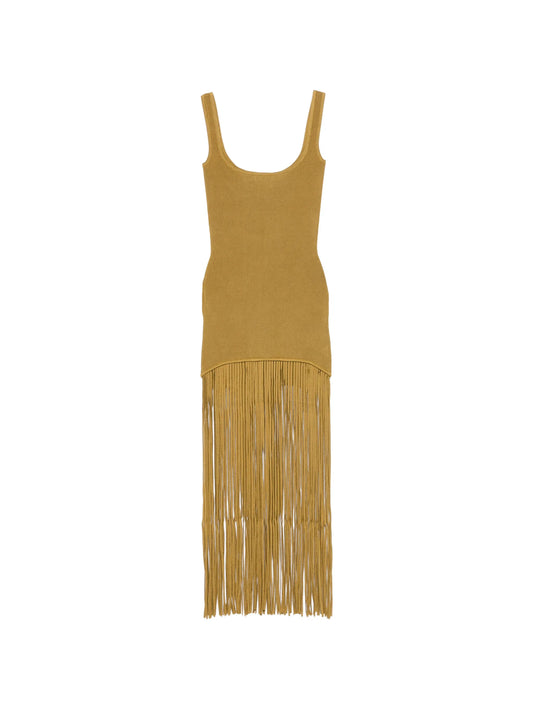 Sadler fringe-trimmed dress