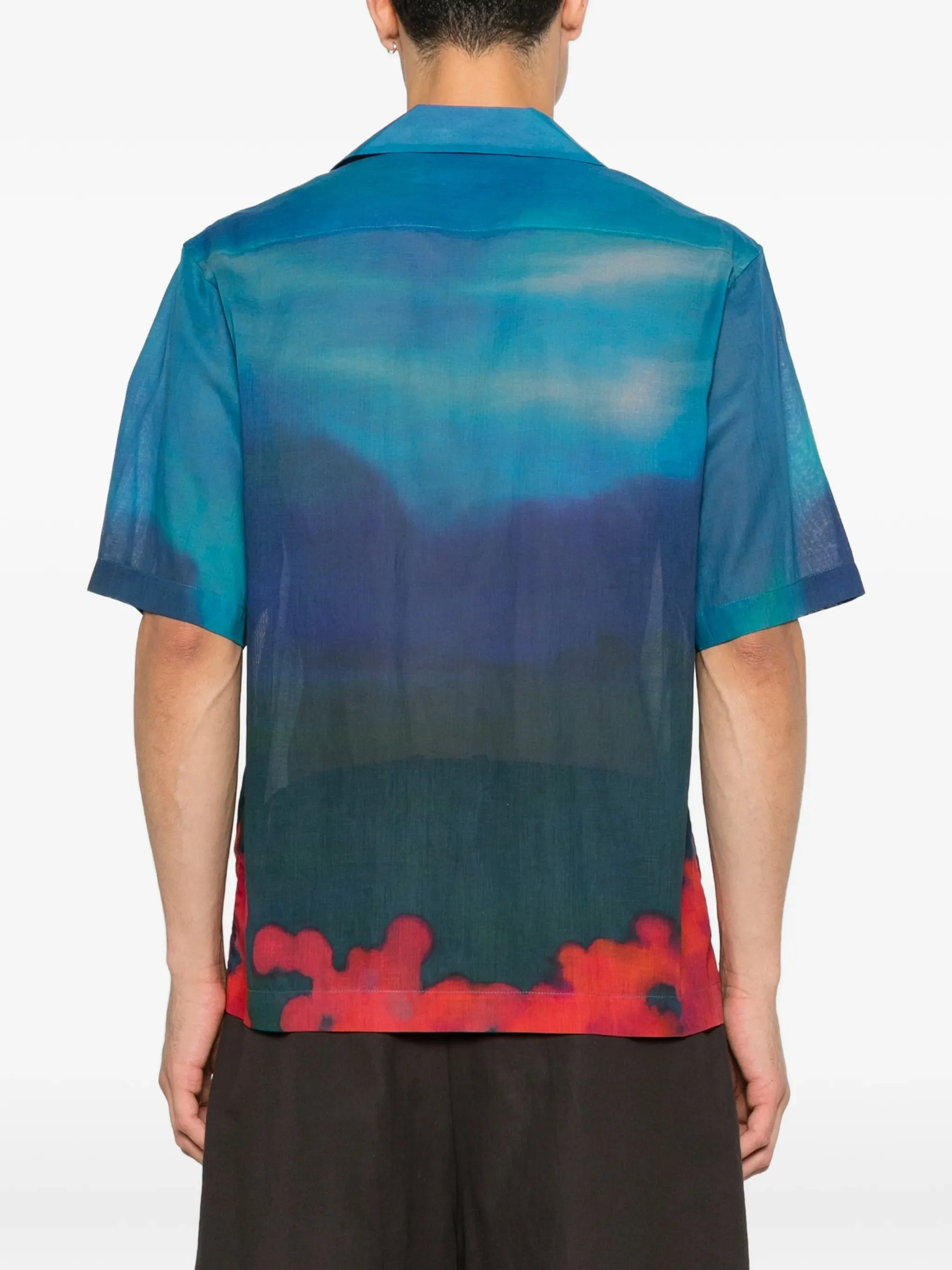 Midnight Horizon camp collar shirt