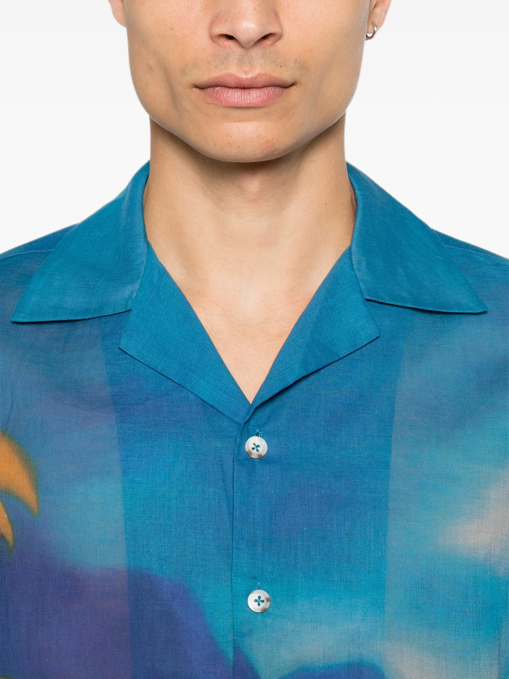 Midnight Horizon camp collar shirt