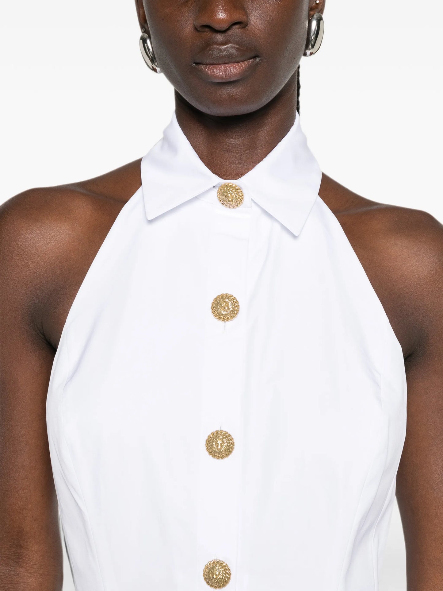 buttoned poplin dress