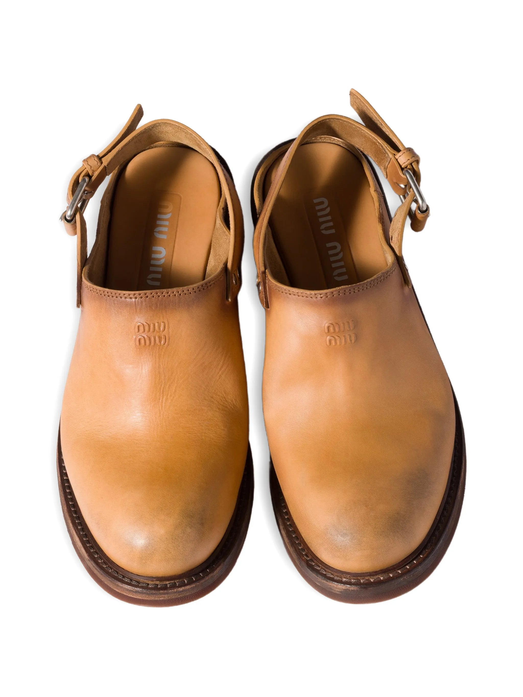 Foule leather mules