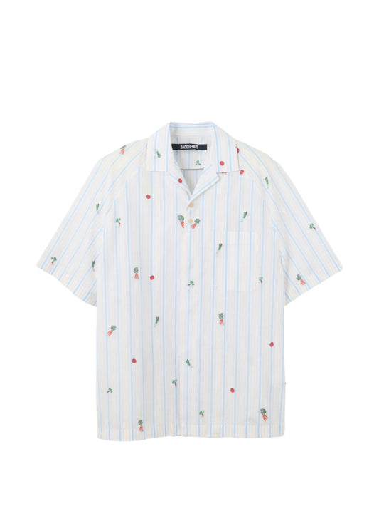 striped embroidered shirt