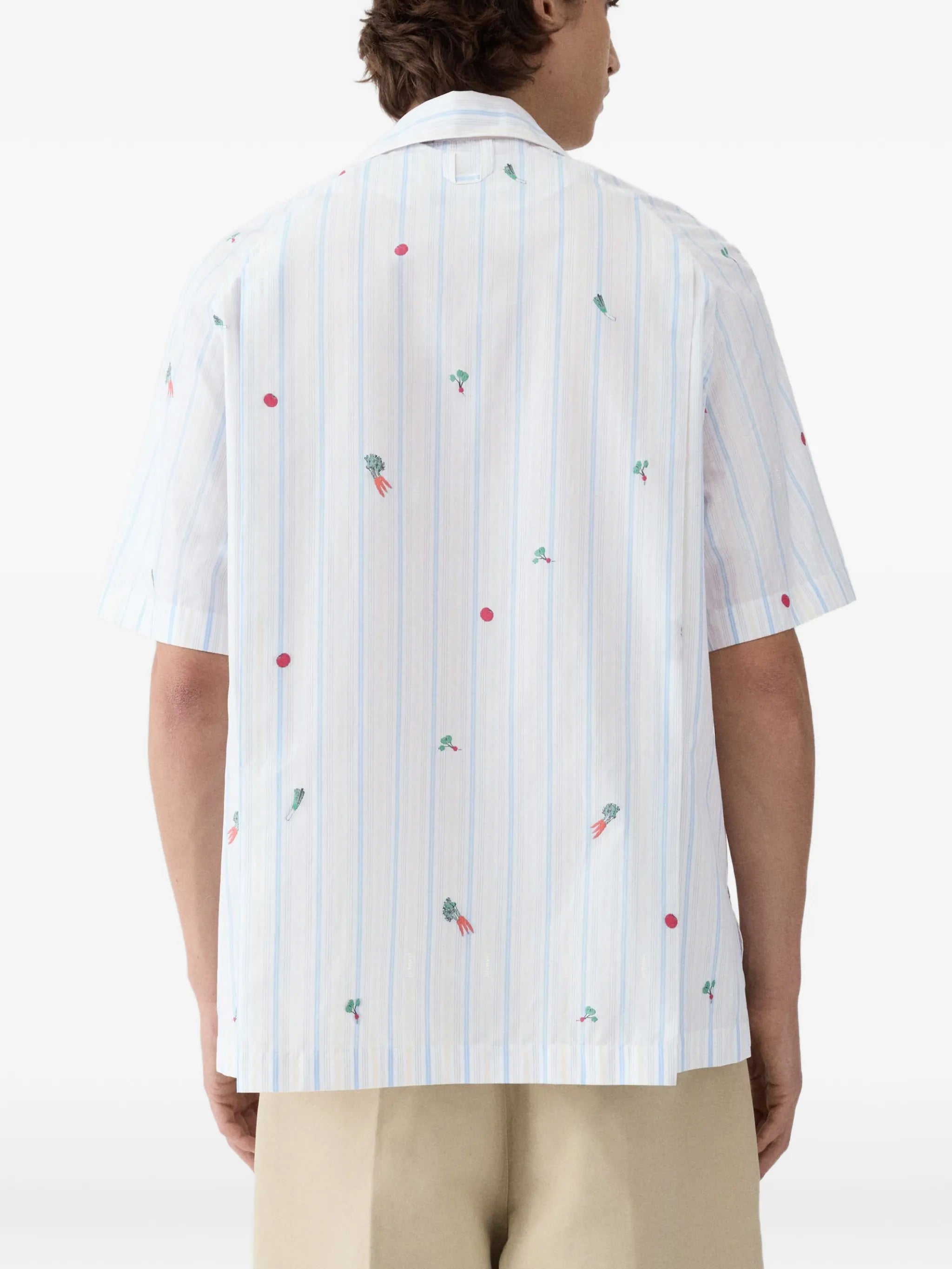striped embroidered shirt
