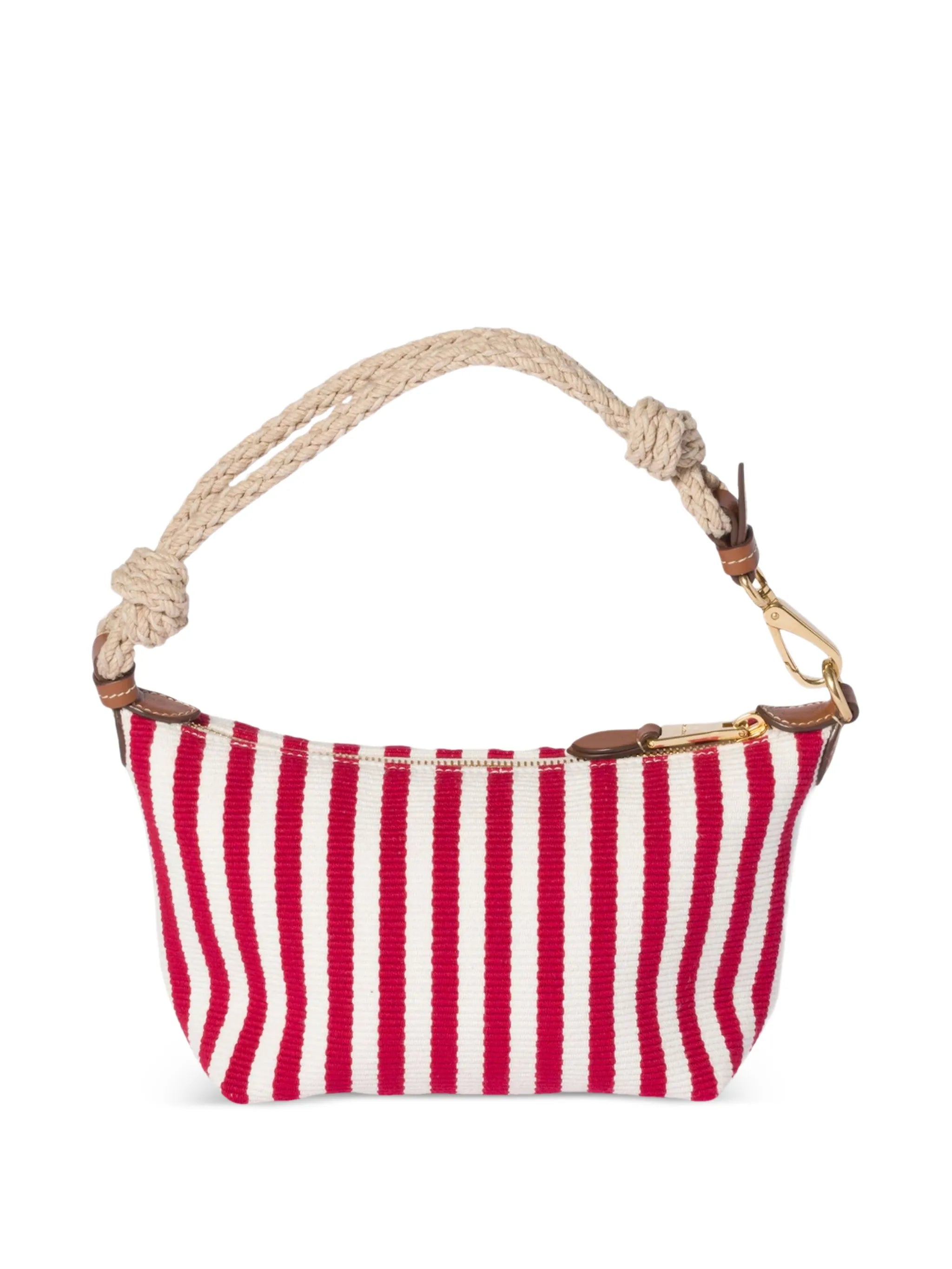 striped rope-handle mini bag