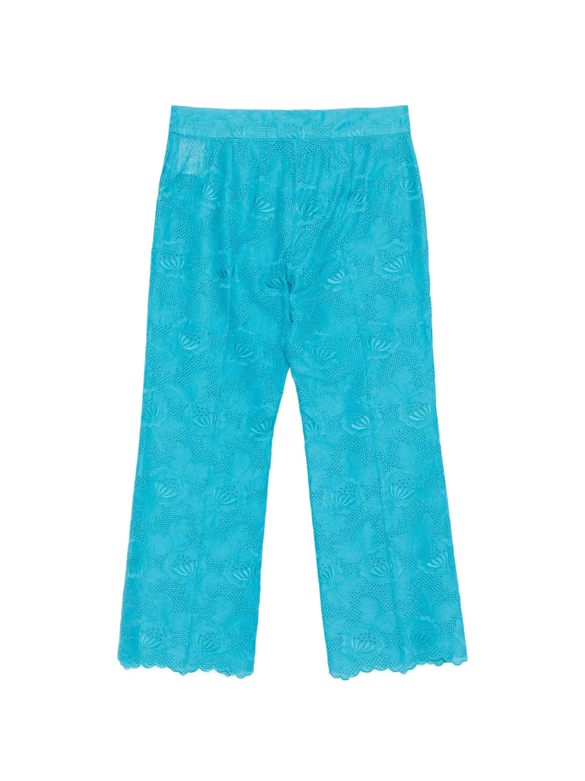 floral-embroidery trousers
