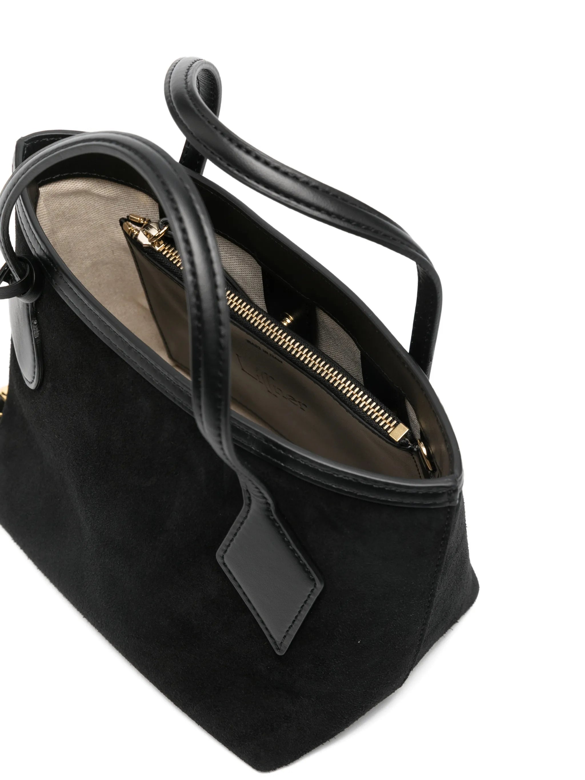 small Spout charm-detail suede tote bag