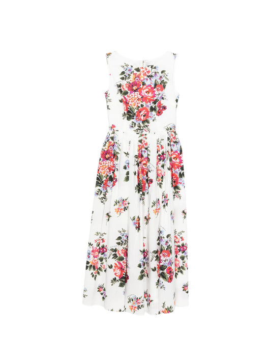 floral-print midi dress