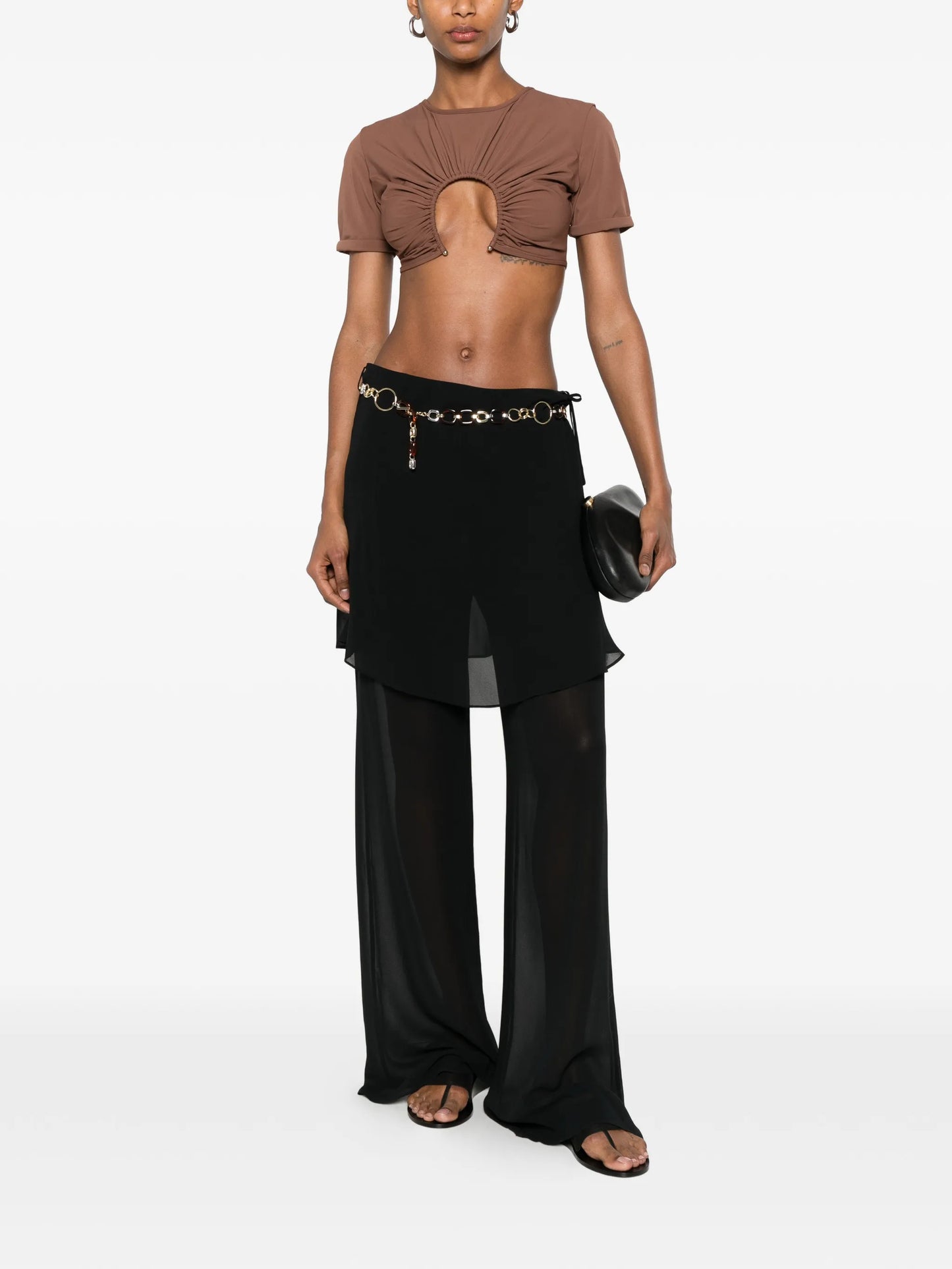 U-prong ruched top