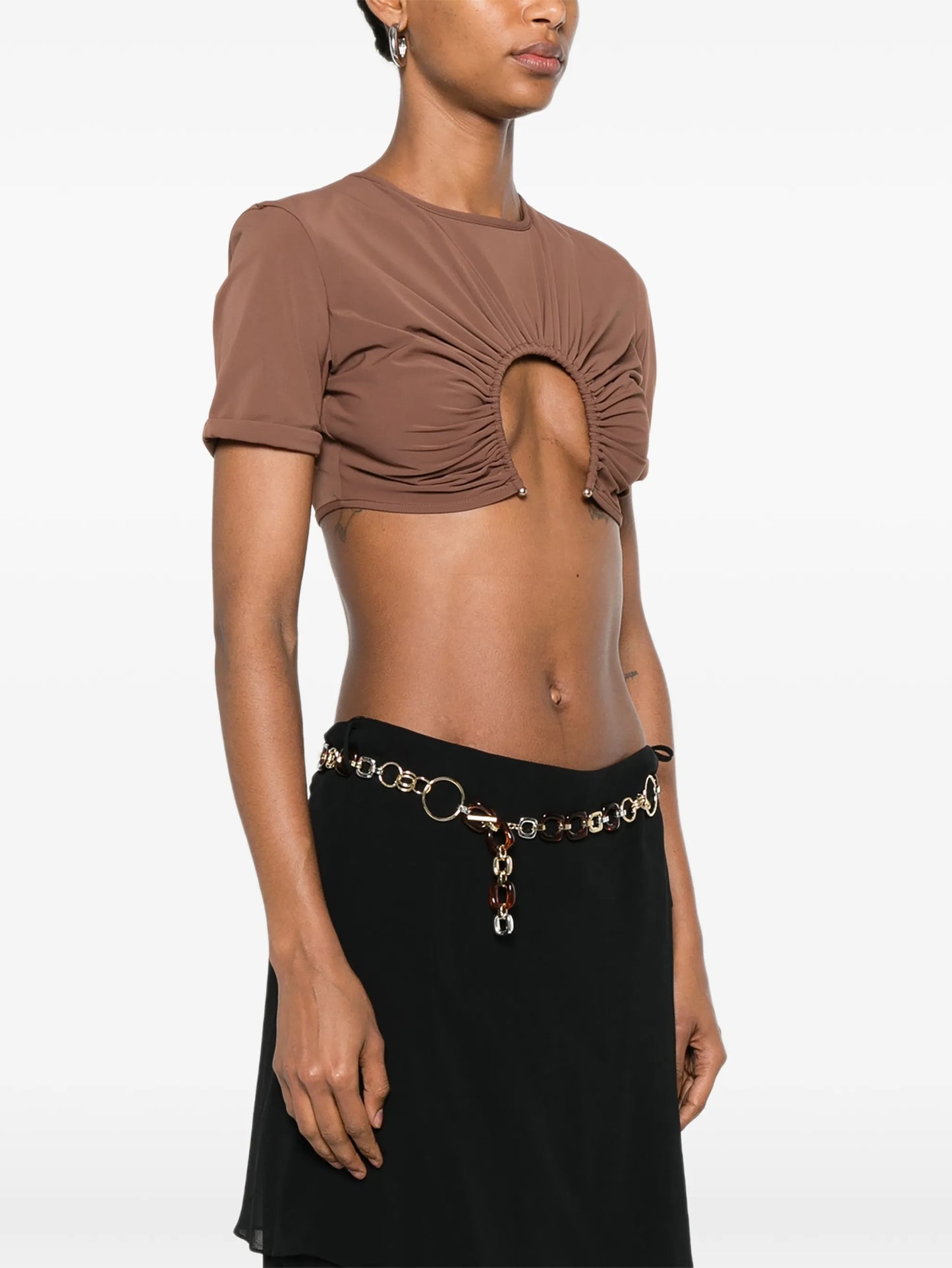 U-prong ruched top