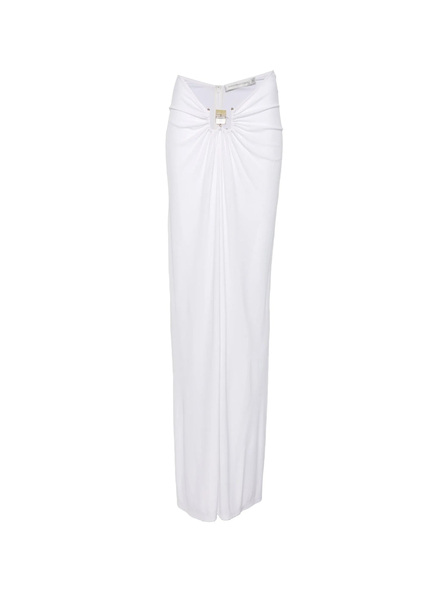 Bezel Quartz ruched maxi skirt