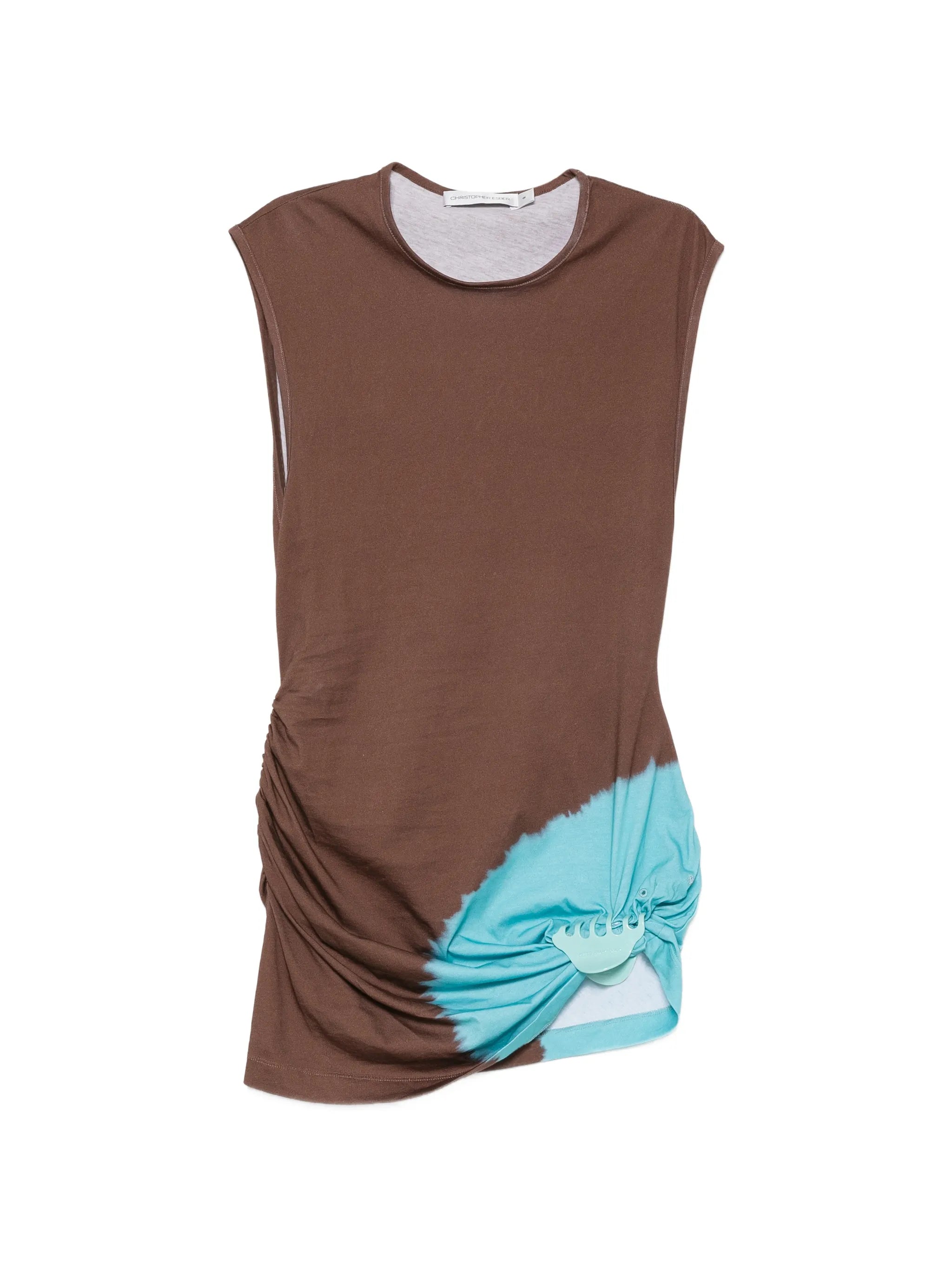 crew neck sleveless mini dress