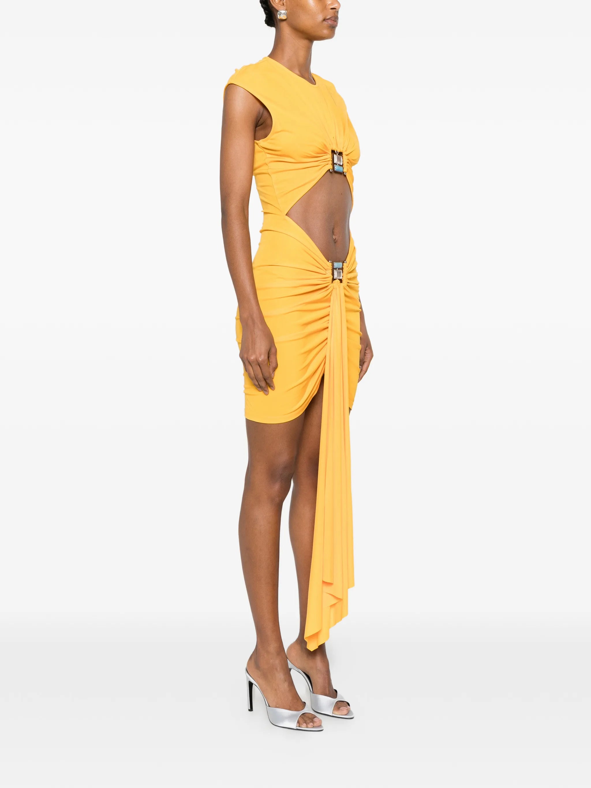 Bezel Quartz cut-out dress