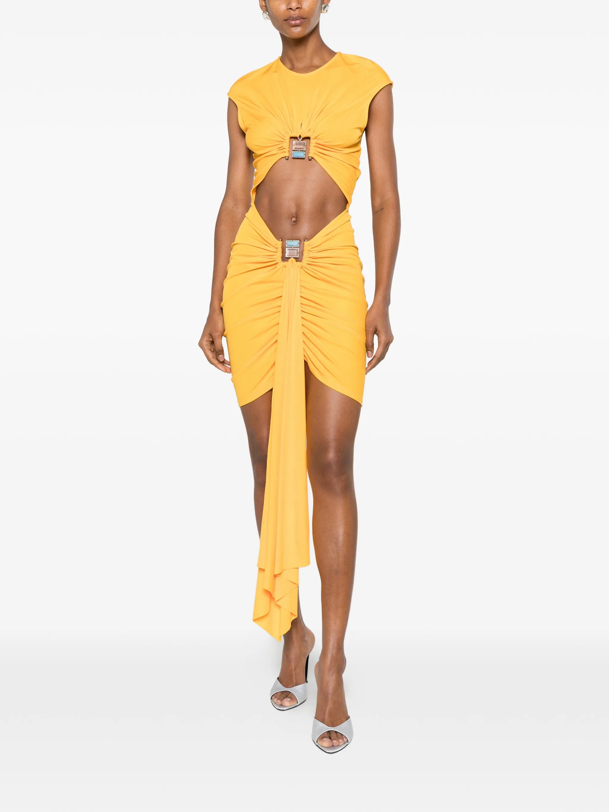 Bezel Quartz cut-out dress