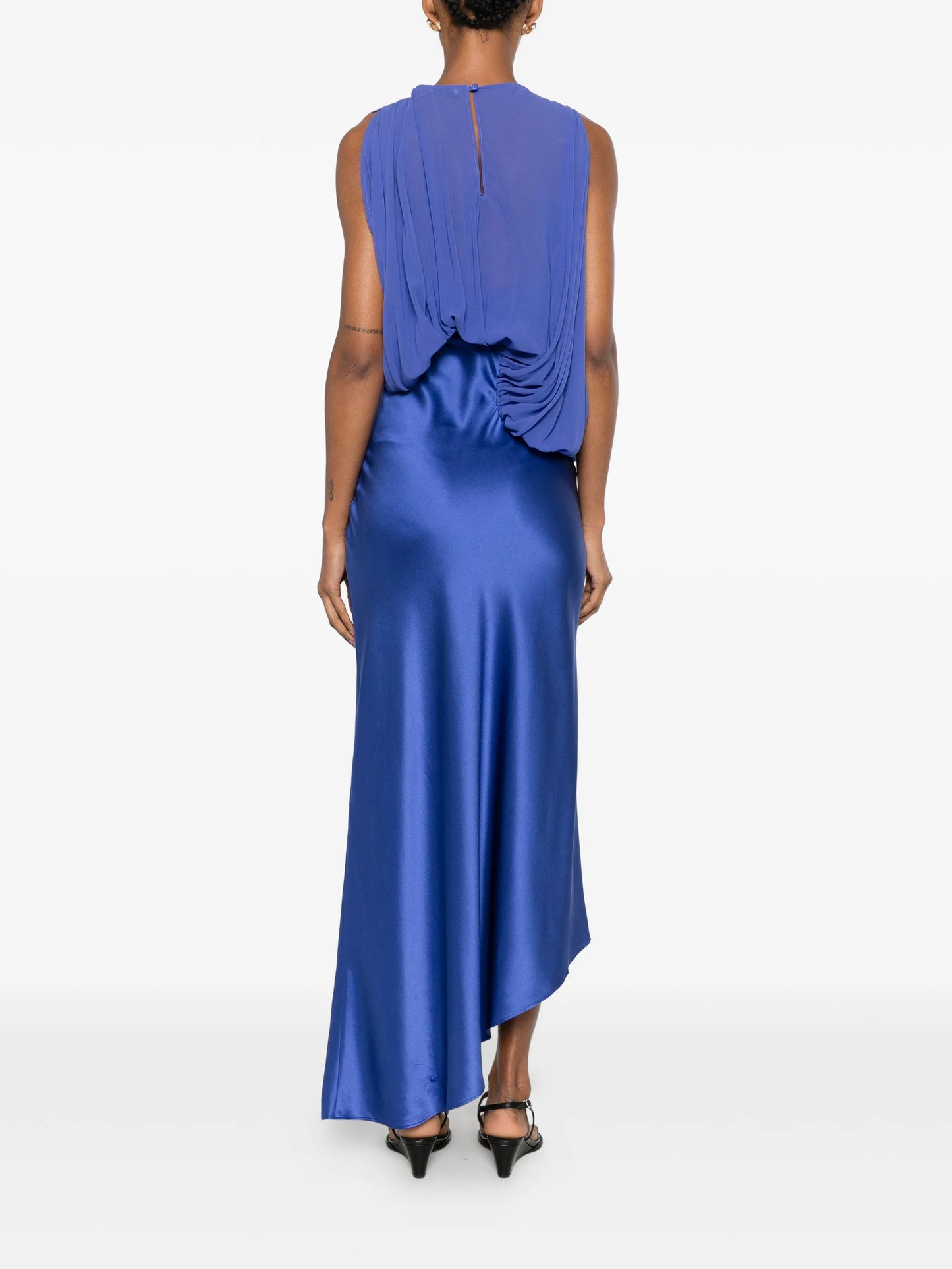 Cumulus draped midi dress