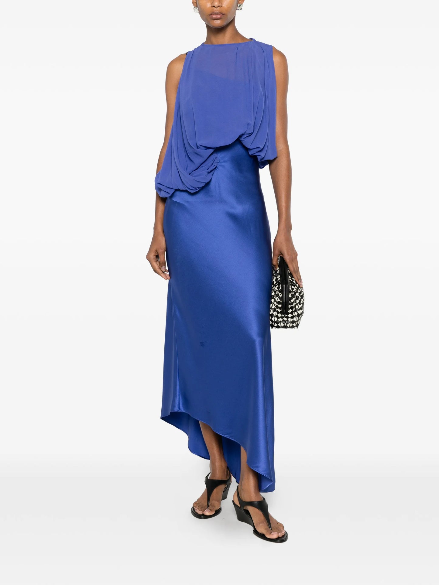 Cumulus draped midi dress