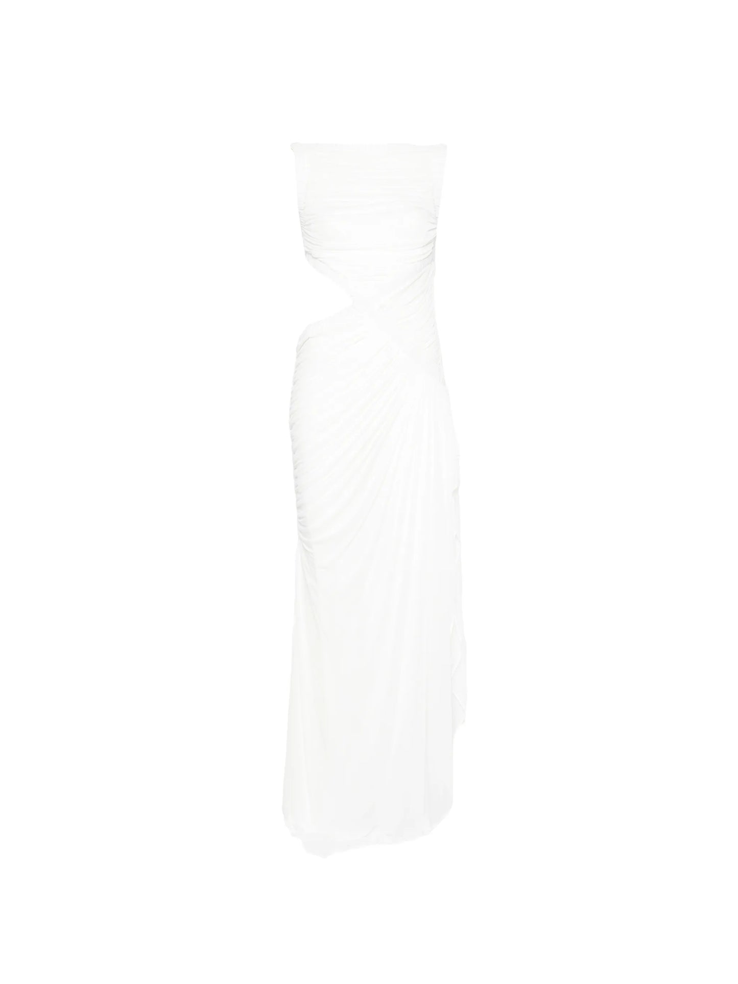 Theia ruched cutout dress