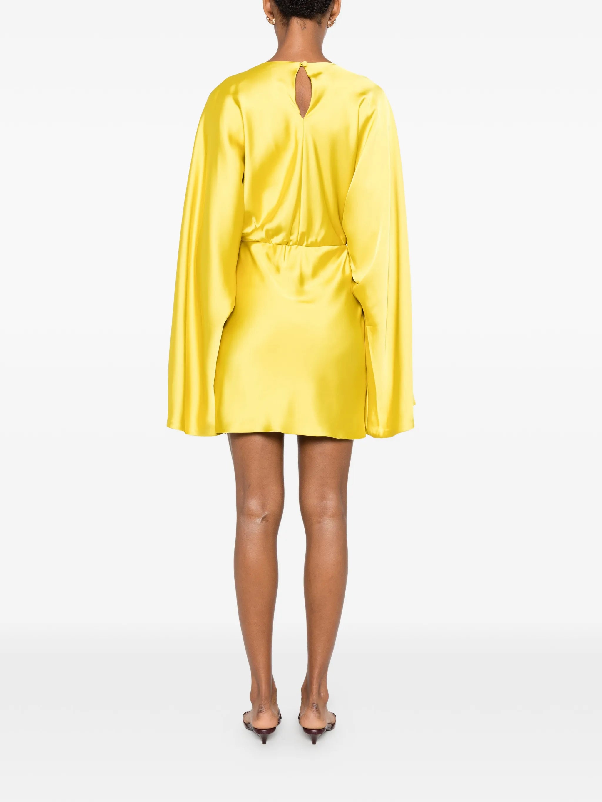 Obie cape-sleeve dress