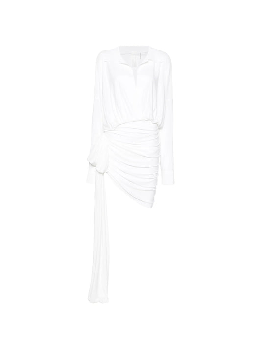 draped mini dress