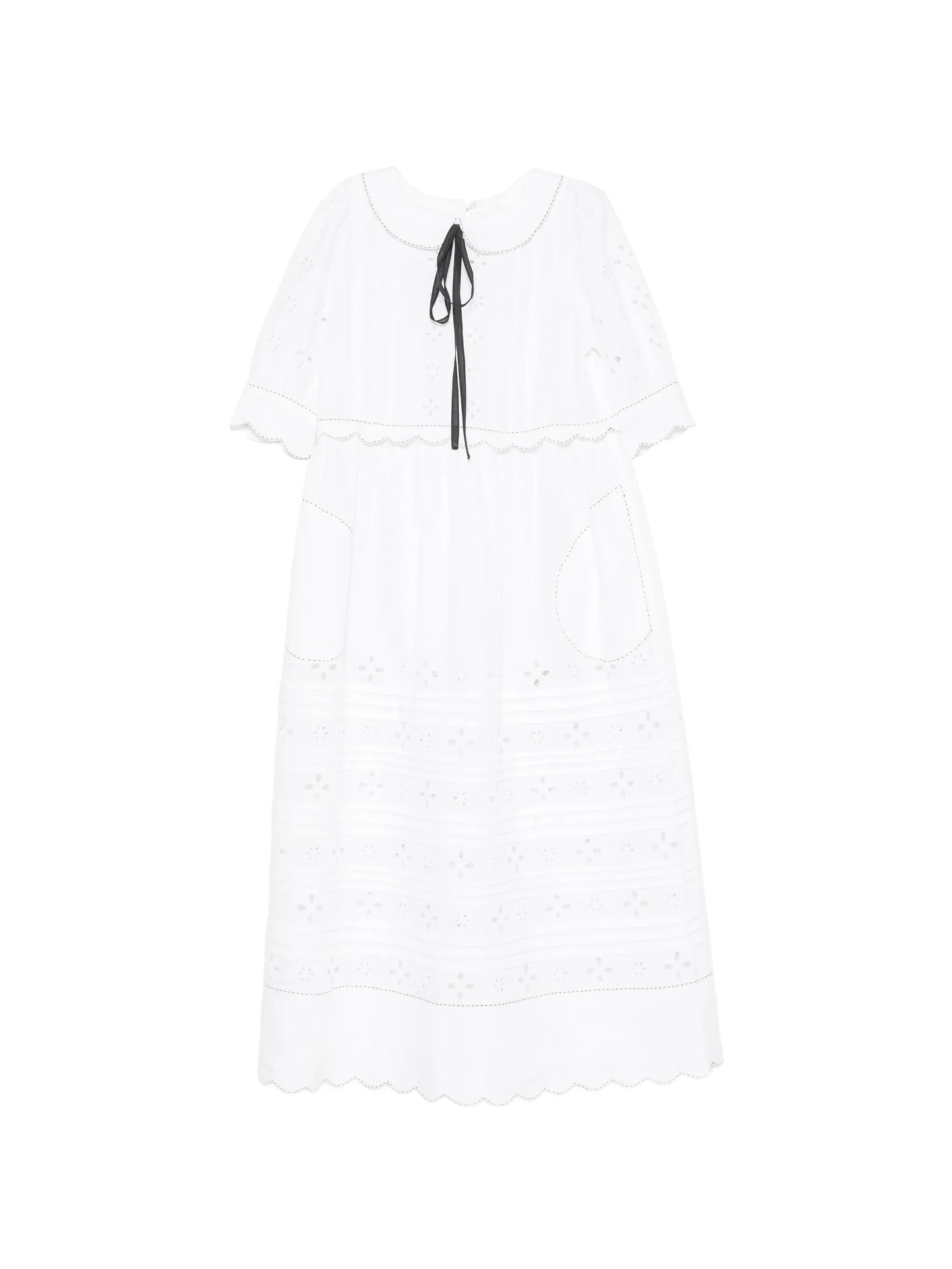 Bari broderie-anglaise midi dress