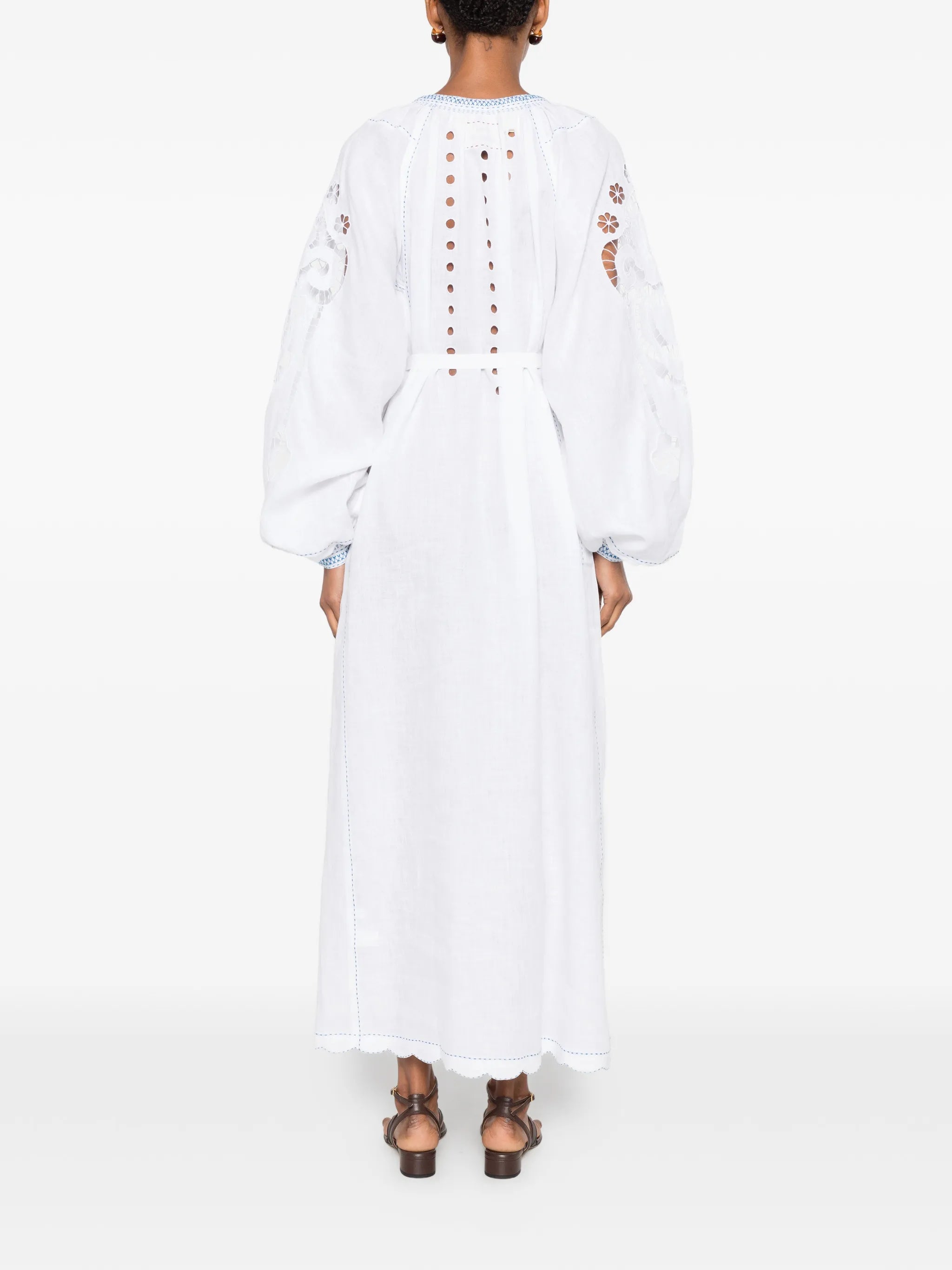 Babylon embroidered cut-out dress