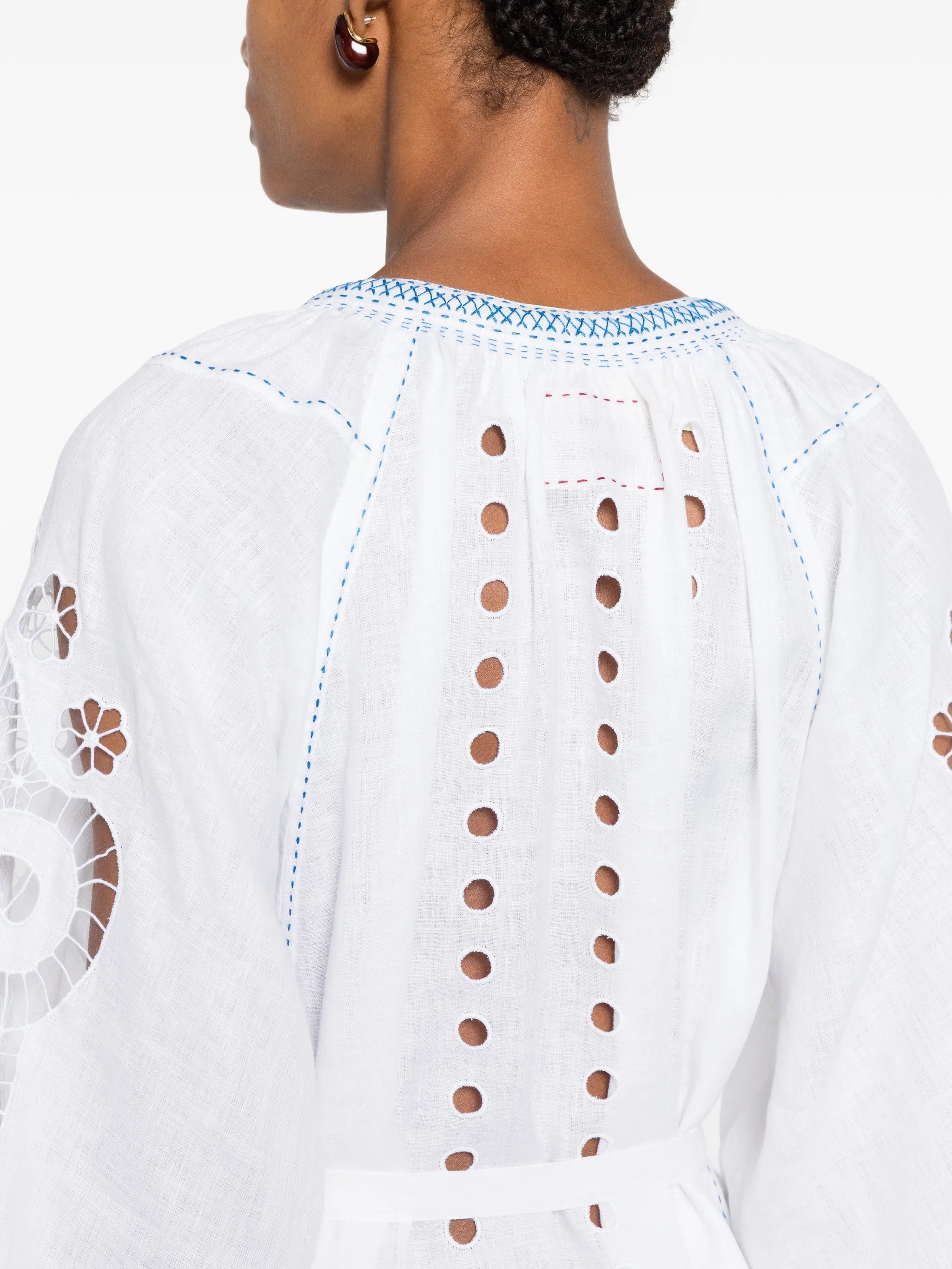 Babylon embroidered cut-out dress