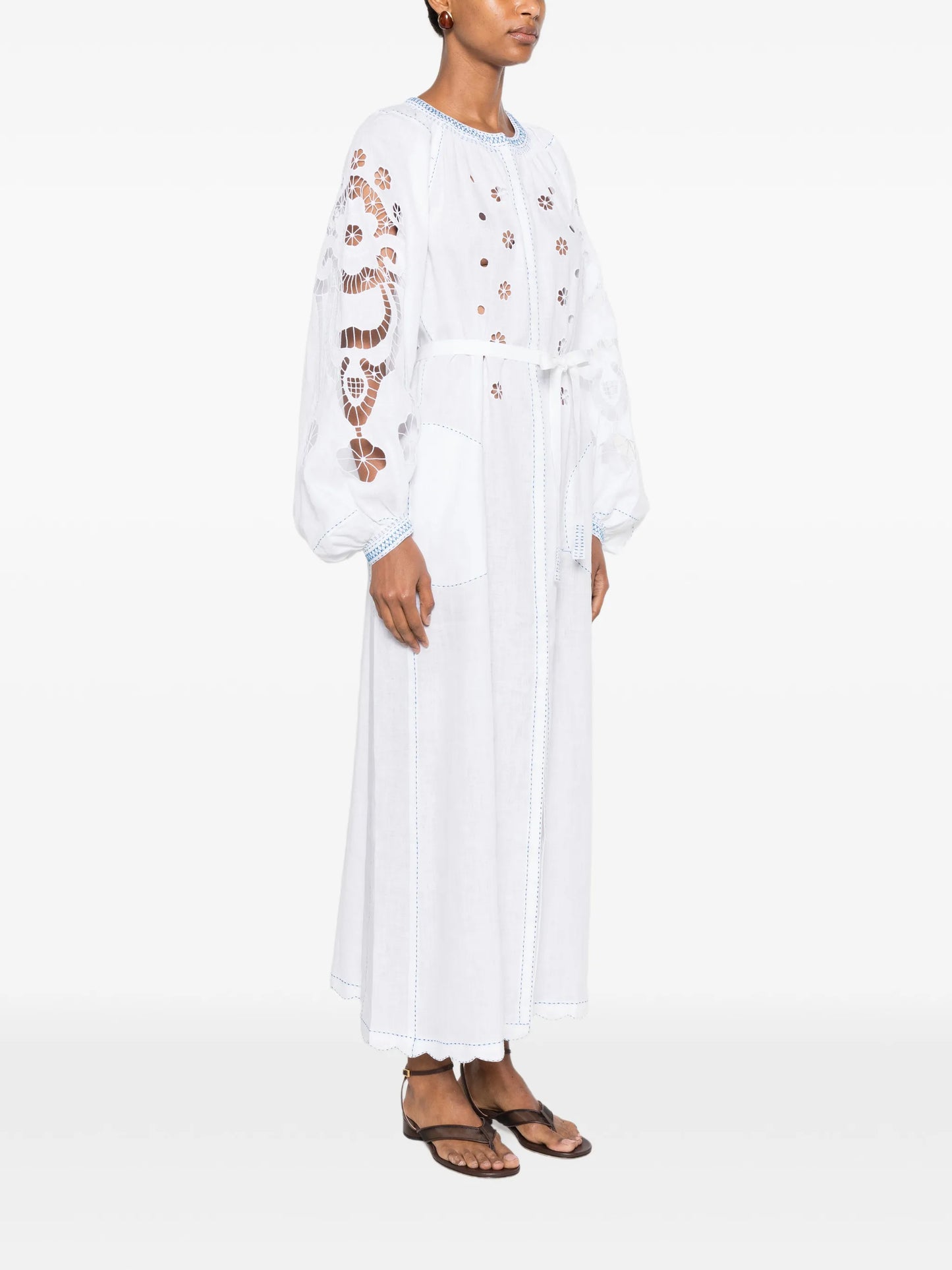 Babylon embroidered cut-out dress