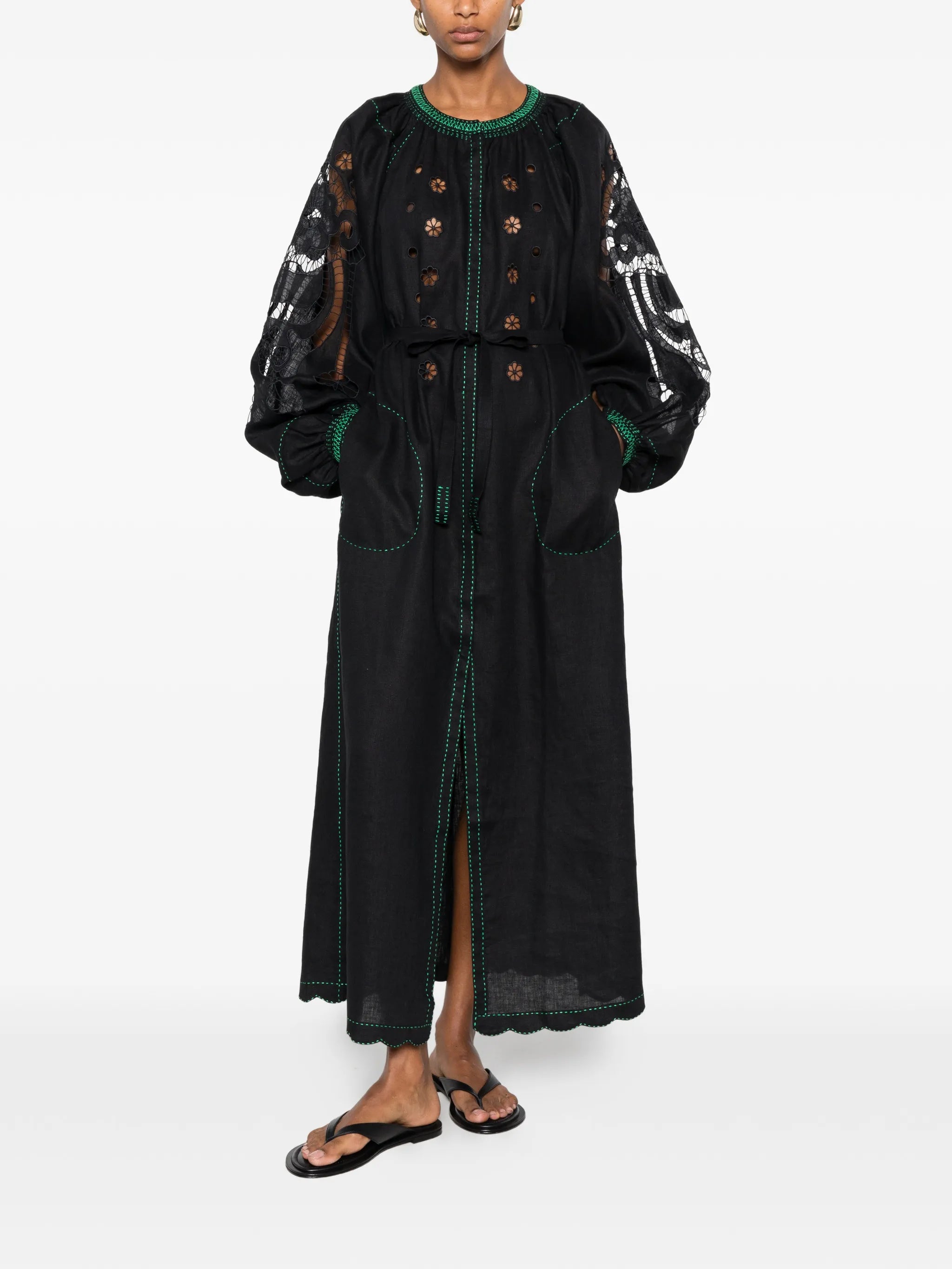 Babylon embroidered midi dress