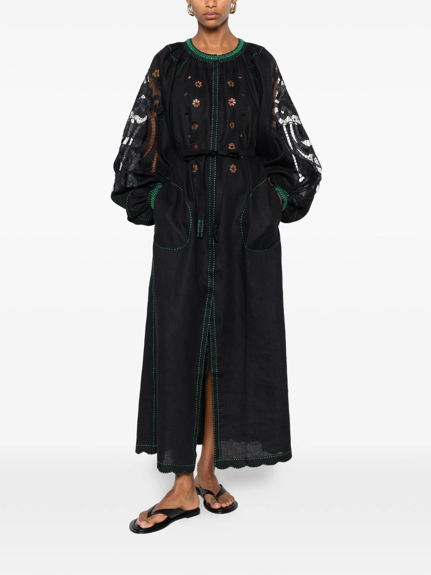 Babylon embroidered midi dress