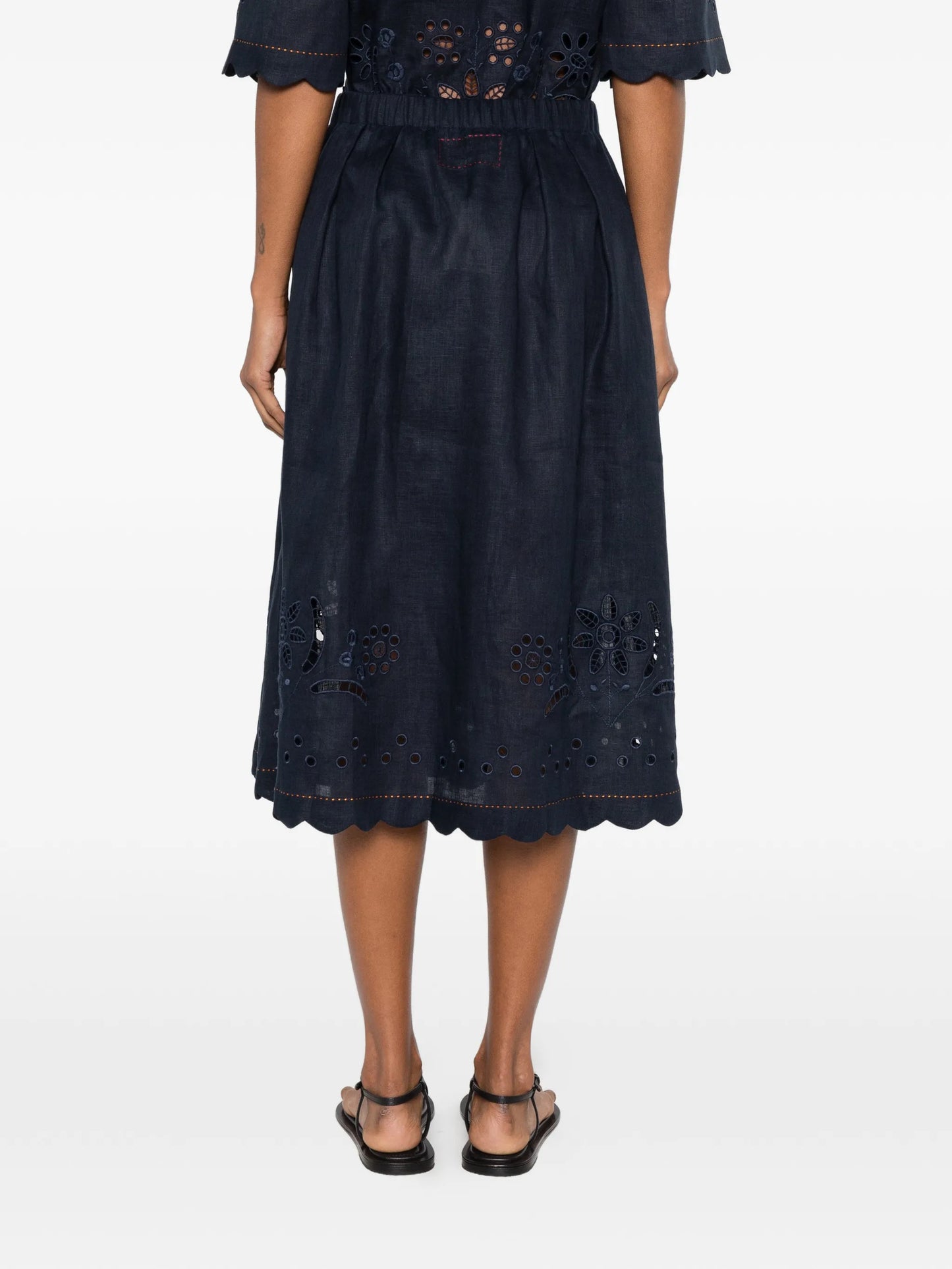 Balthazar broderie-anglaise midi skirt