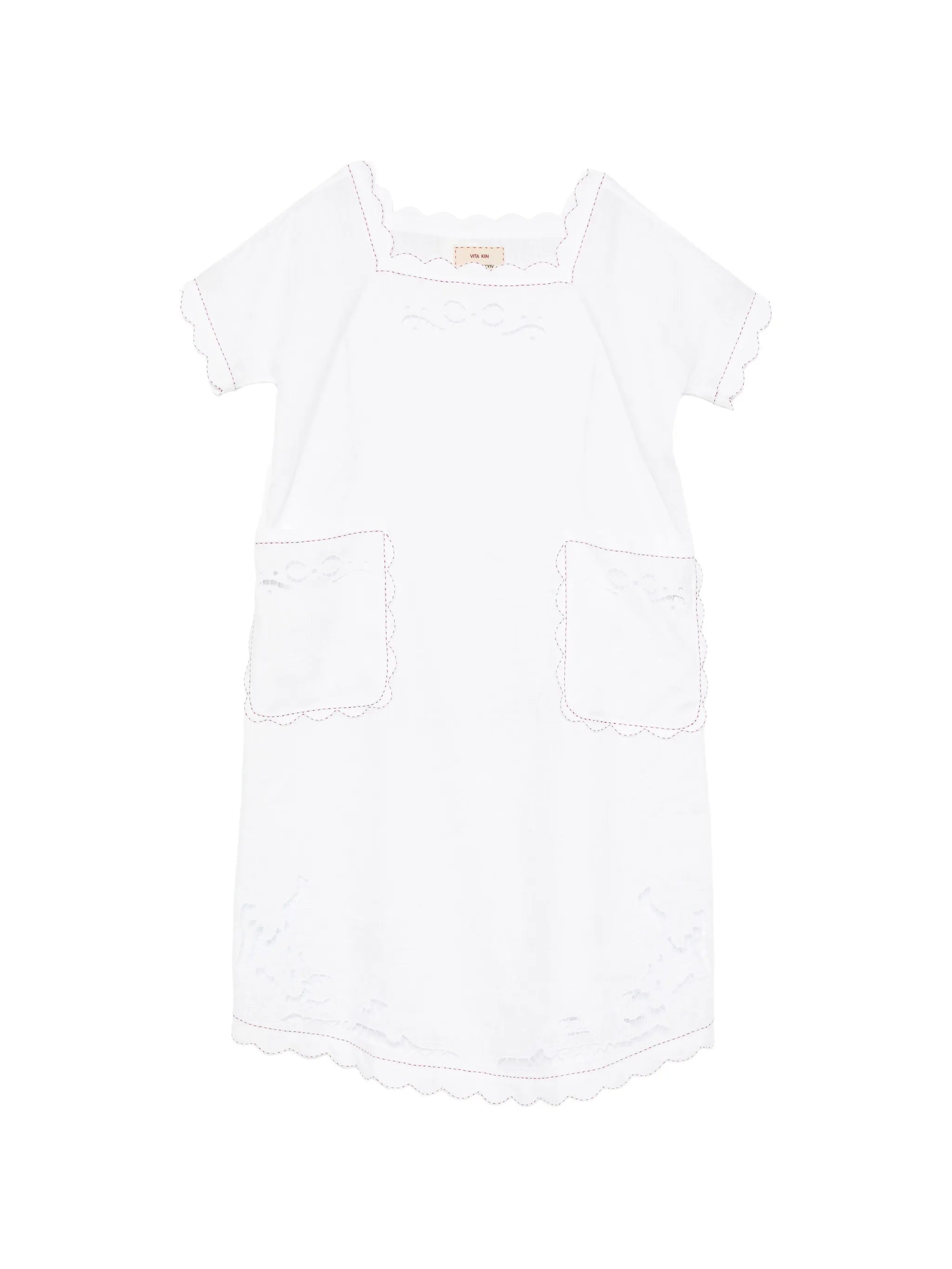 Formentera scalloped-edge midi dress