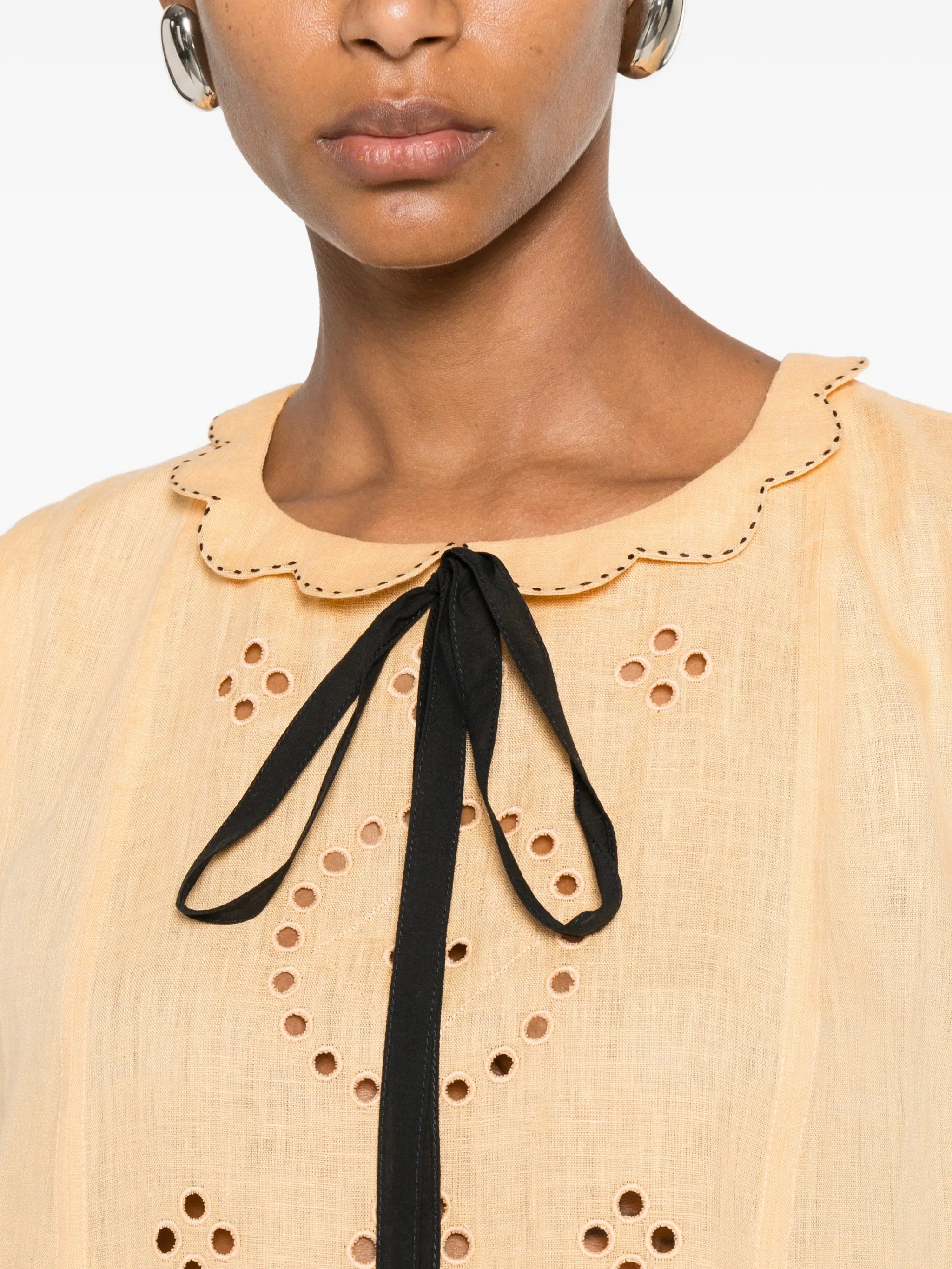 Kiki broderie midi dress