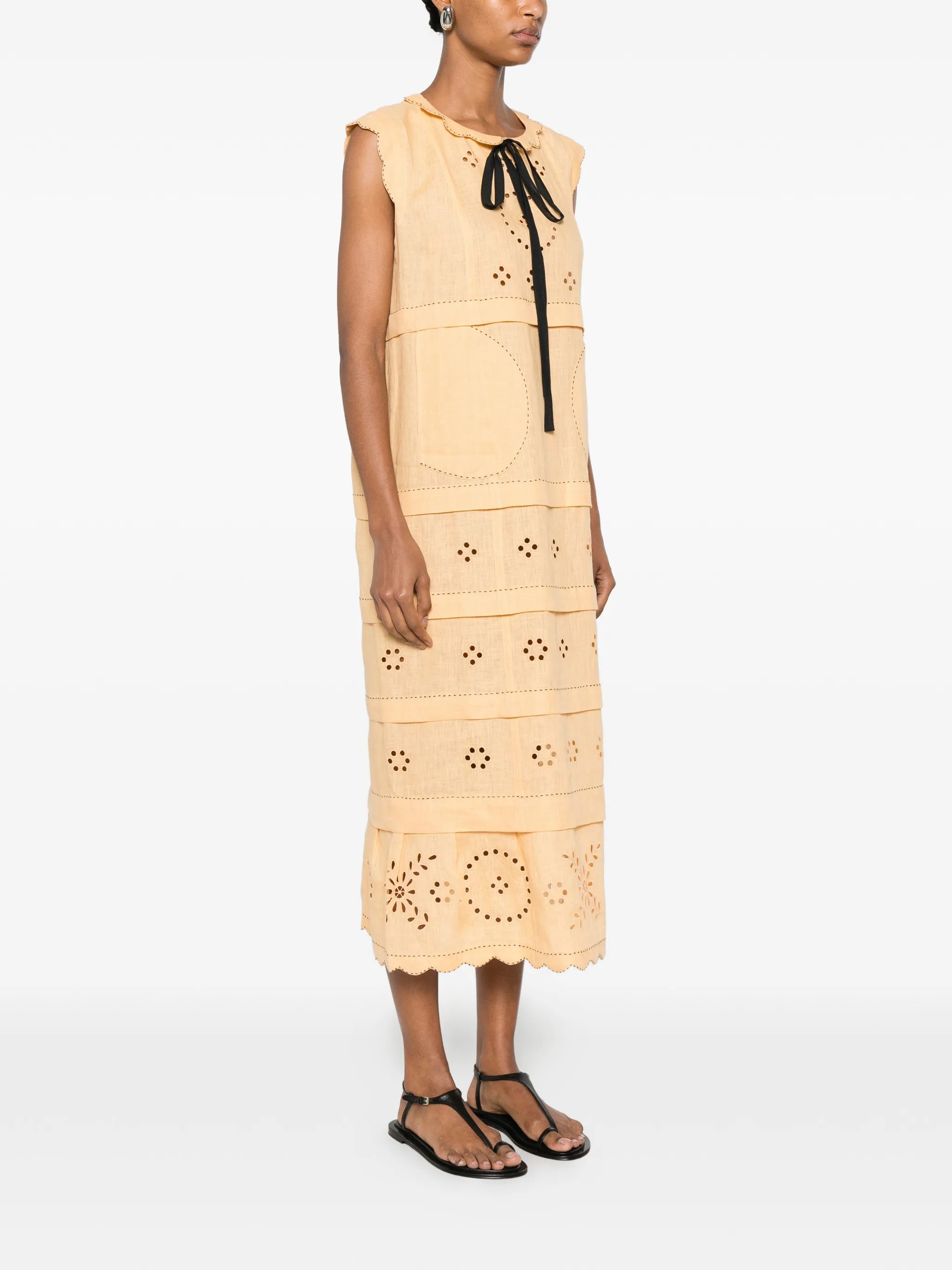 Kiki broderie midi dress