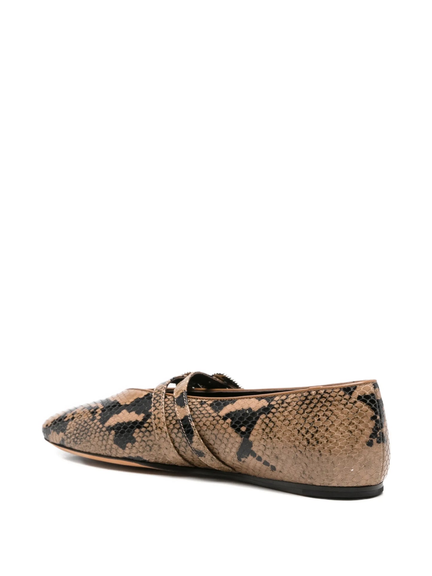 Claudia snake-effect ballet flats