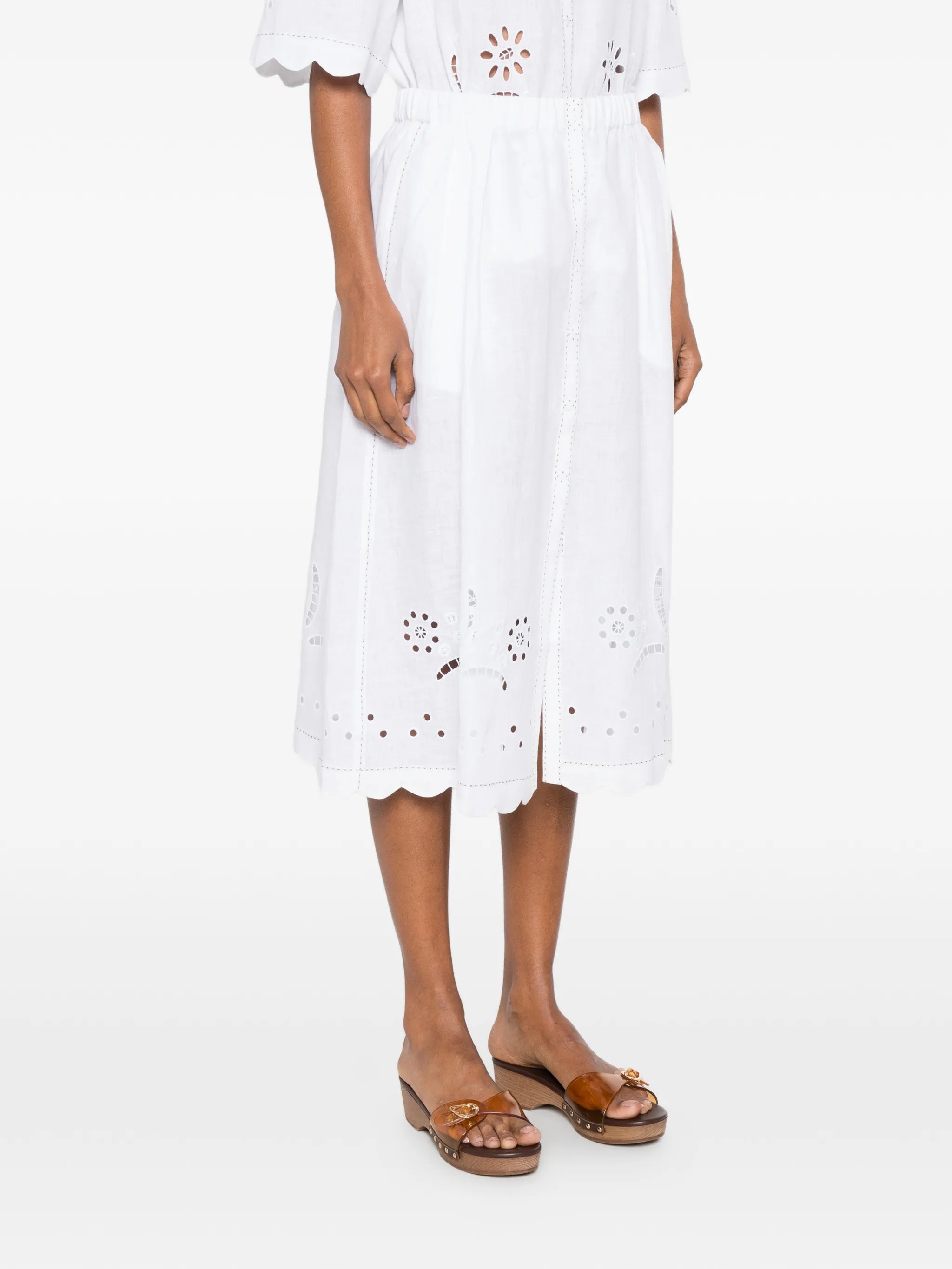 Balthazar broderie-anglaise midi skirt