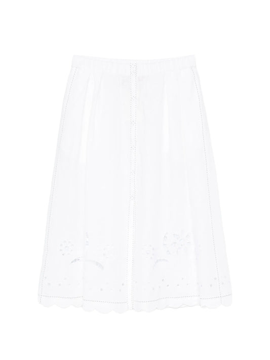 Balthazar broderie-anglaise midi skirt