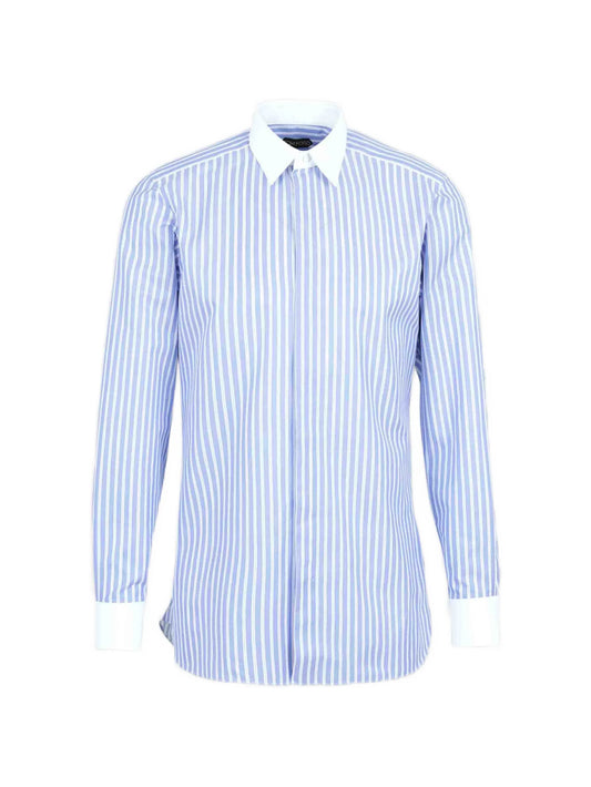 striped button shirt