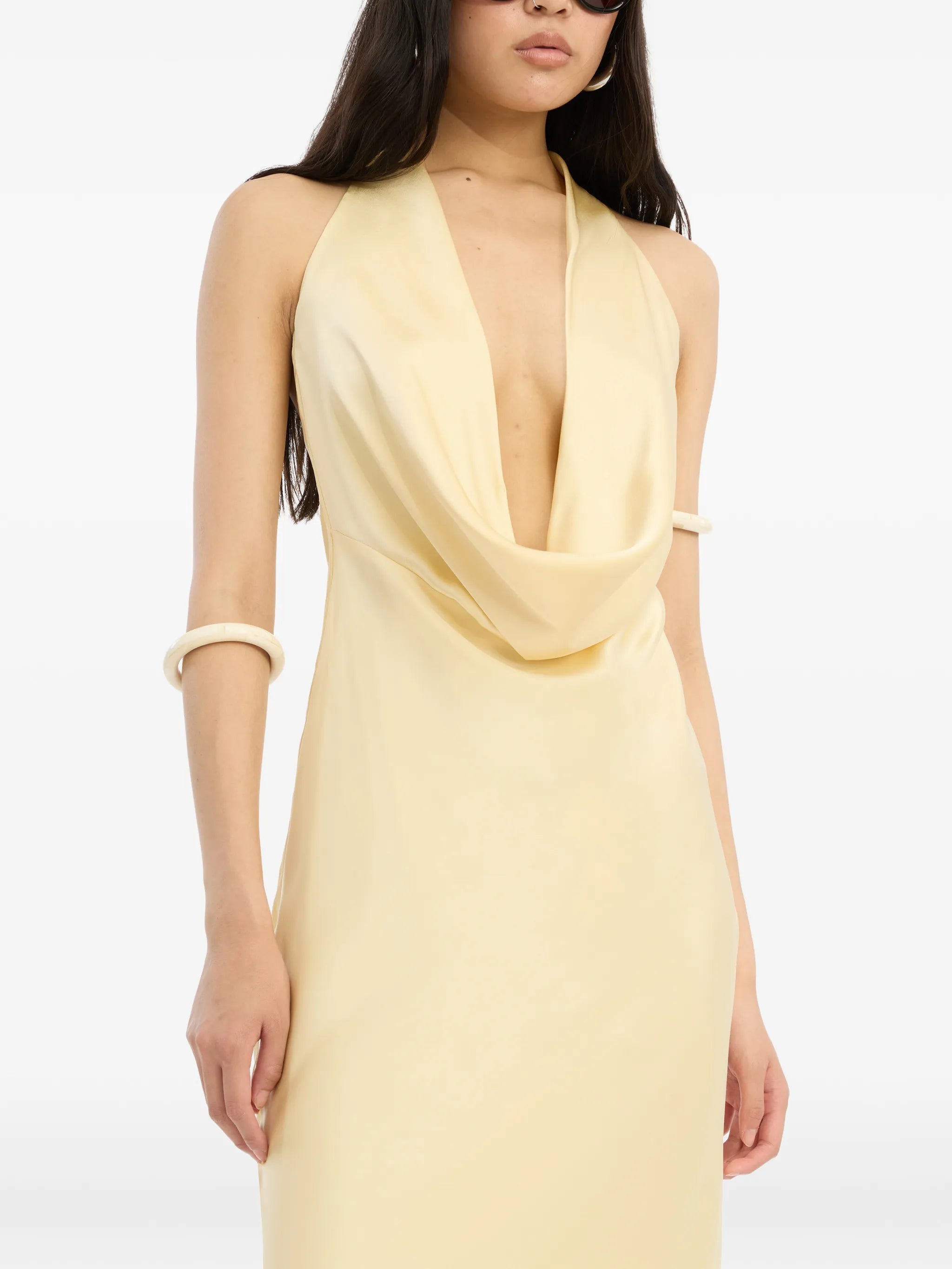 halter chiffon maxi dress