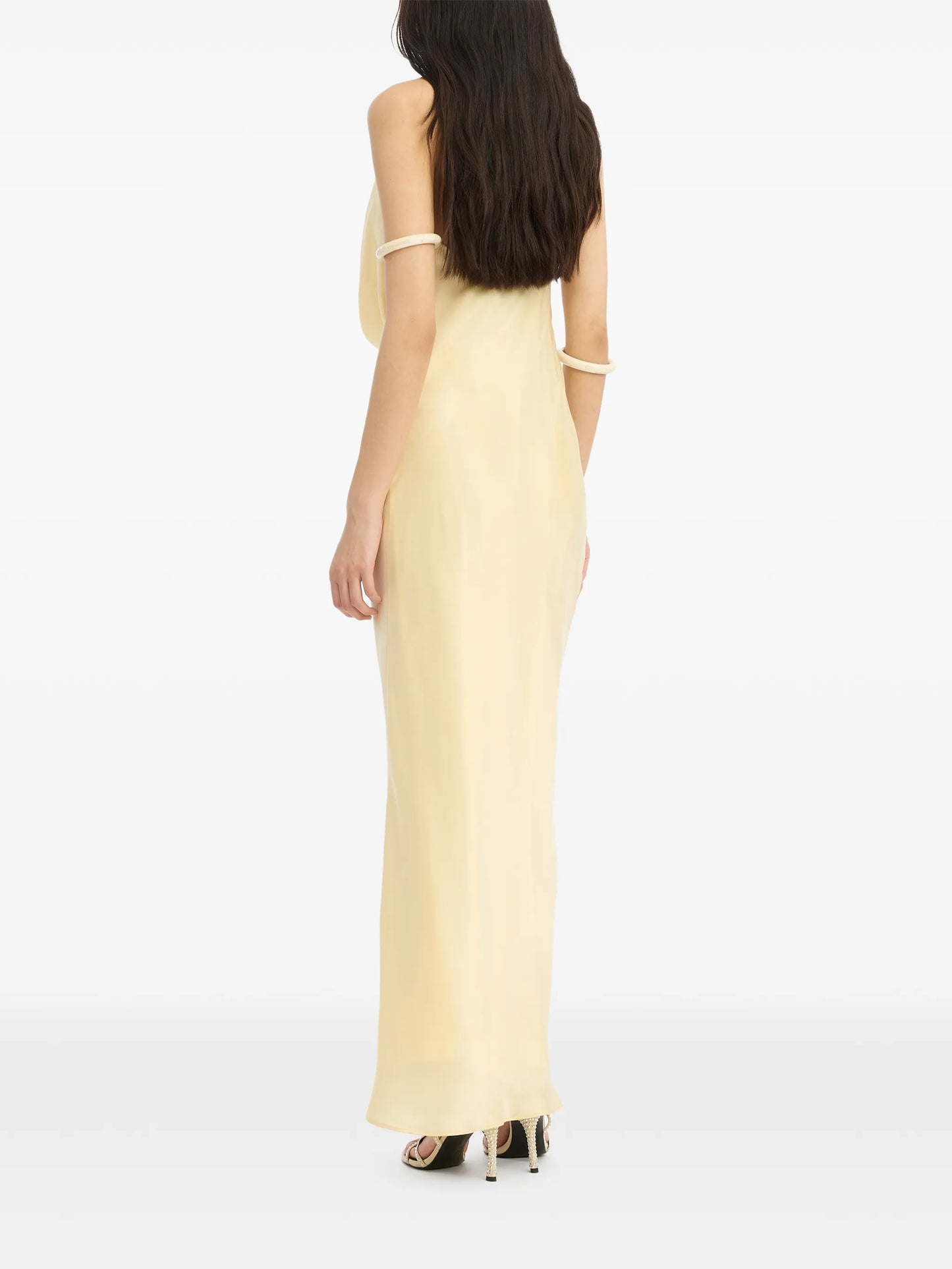 halter chiffon maxi dress