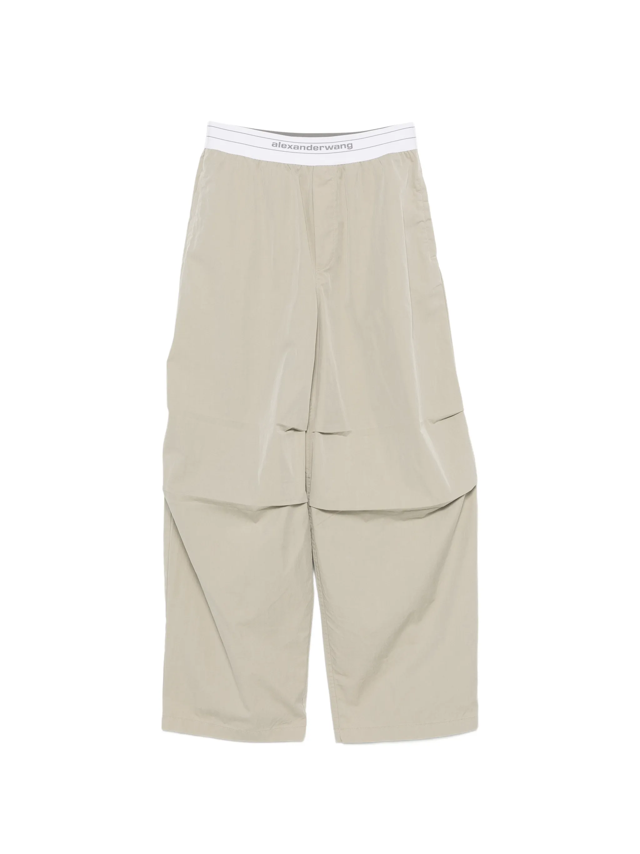 logo-waistband pleated trousers